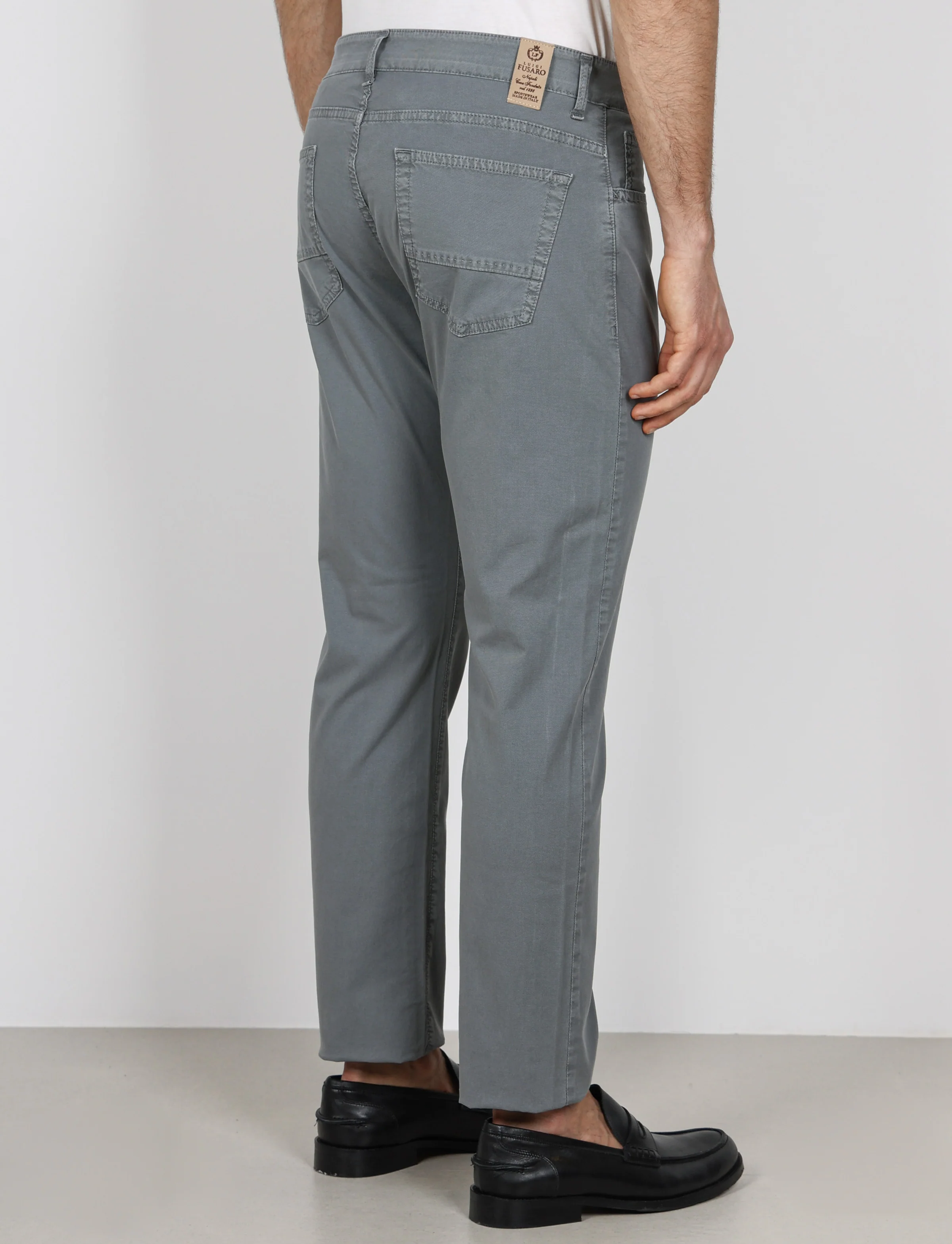 Pantaloni cinque tasche in cotone nido d'ape - Image 13