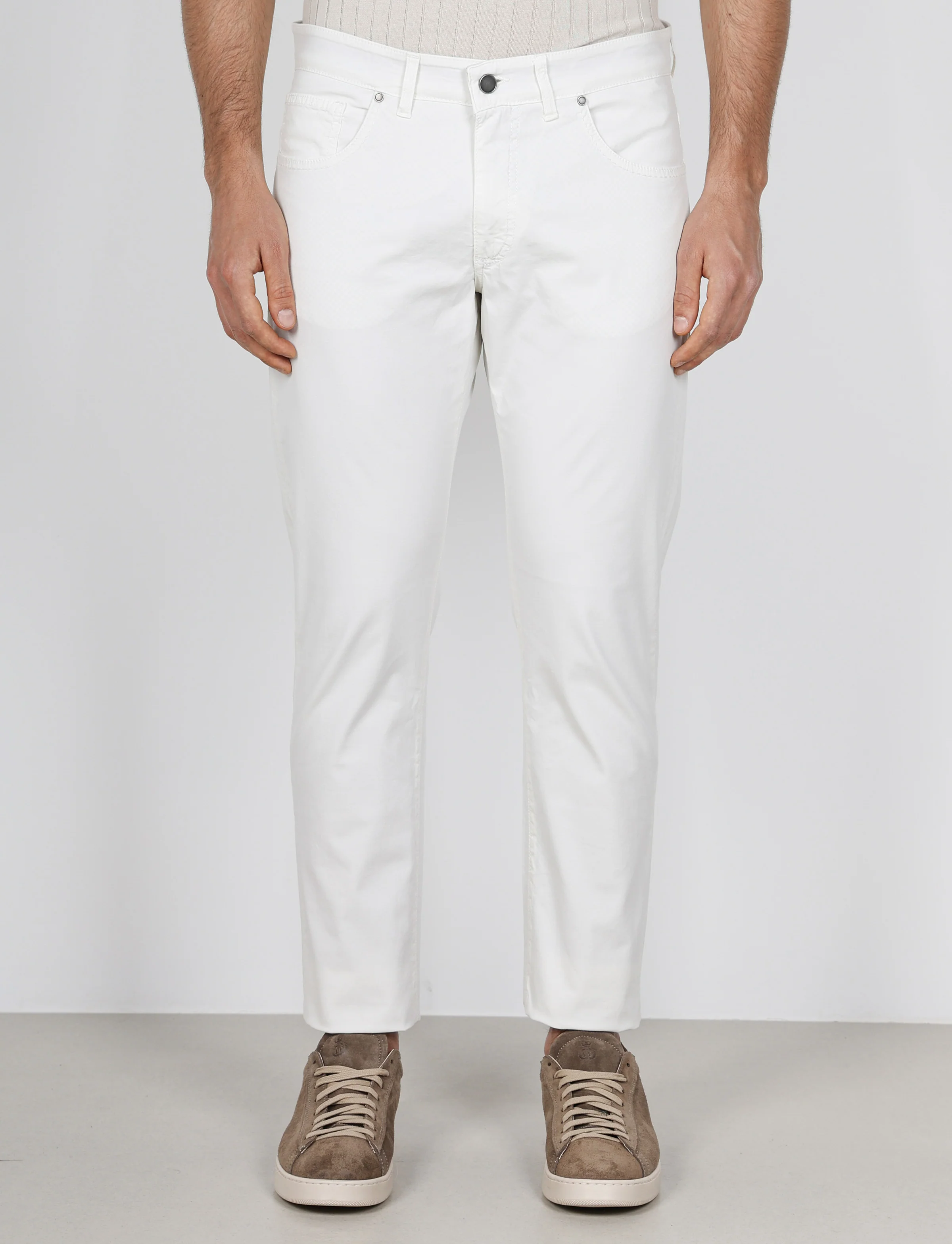 Pantaloni cinque tasche in cotone nido d'ape - Image 21