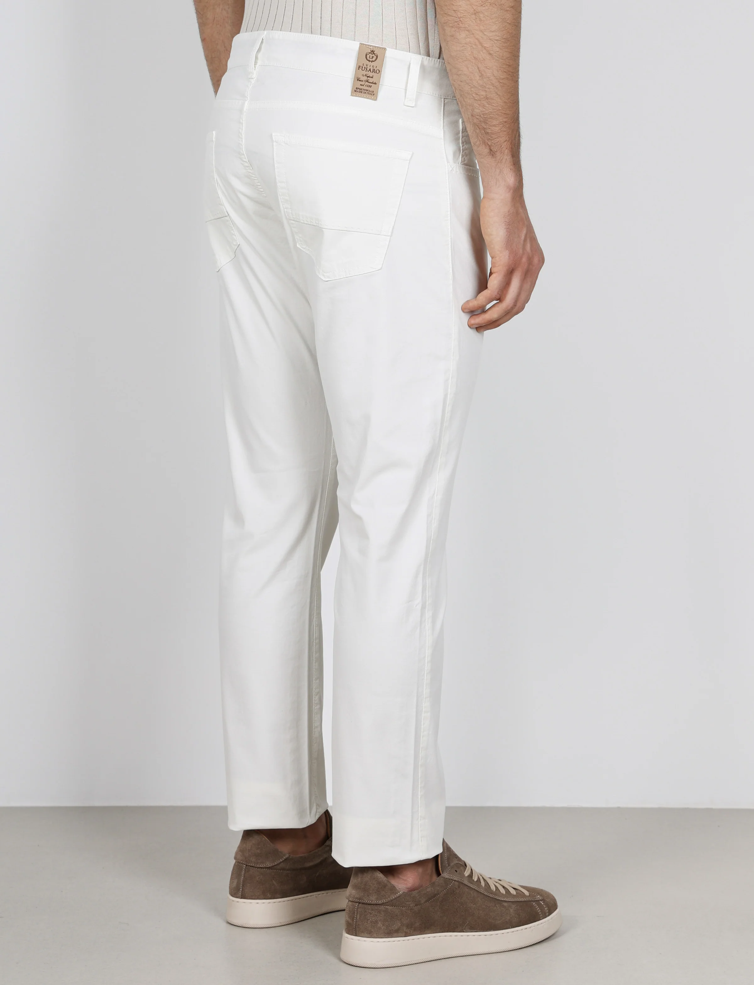 Pantaloni cinque tasche in cotone nido d'ape - Image 23