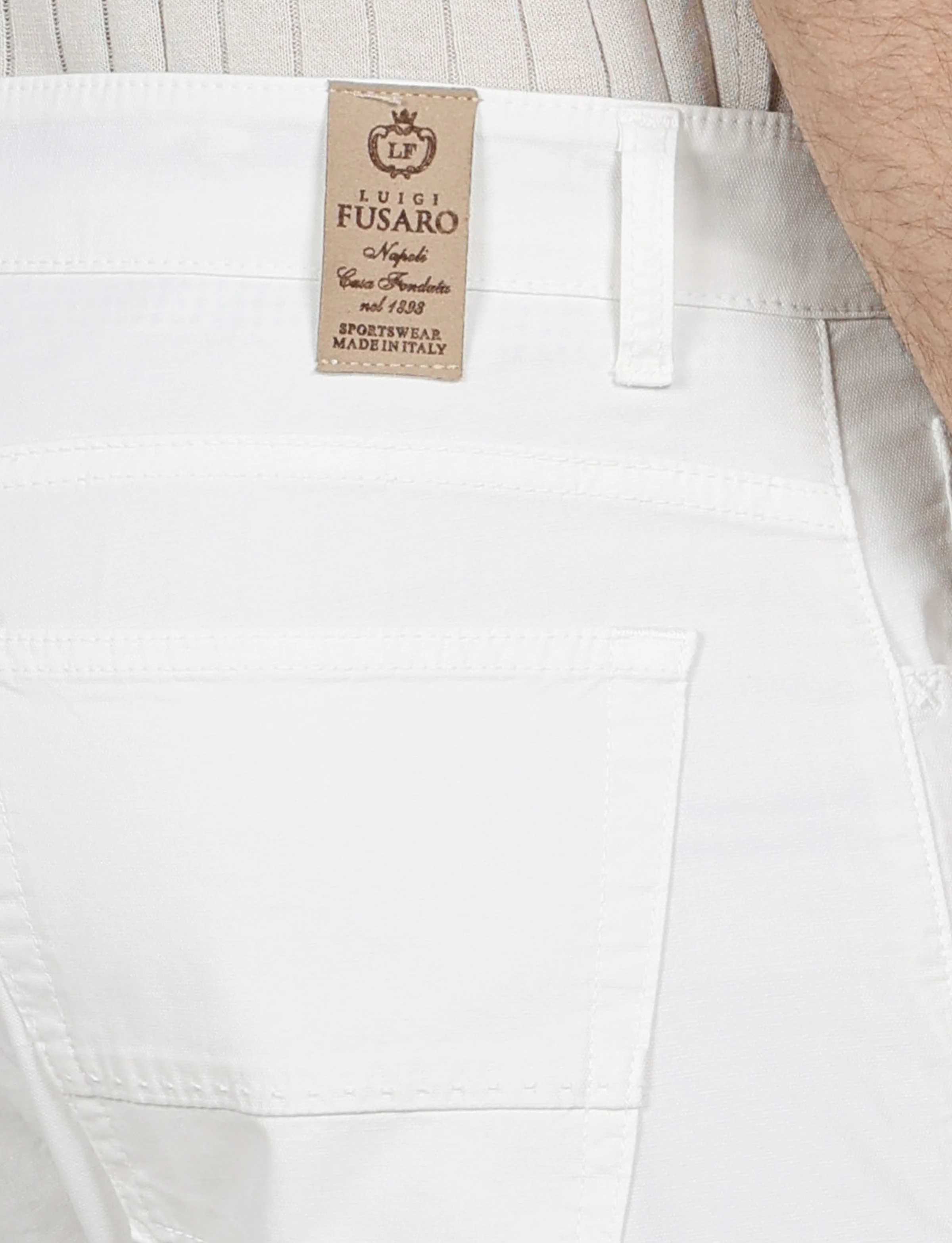 Pantaloni cinque tasche in cotone nido d'ape - Image 25