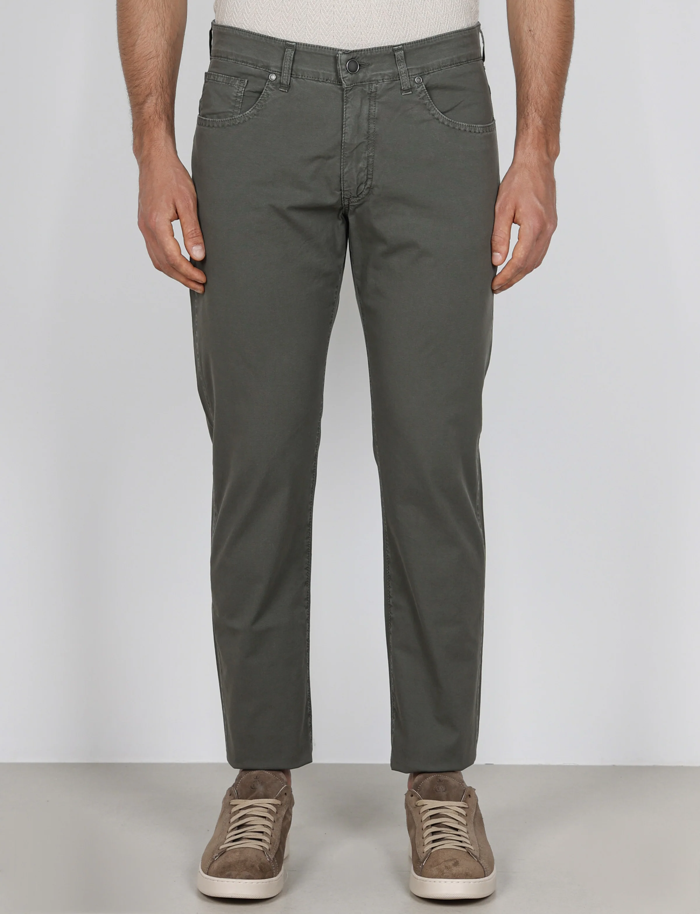 Pantaloni cinque tasche in cotone nido d'ape - Image 6