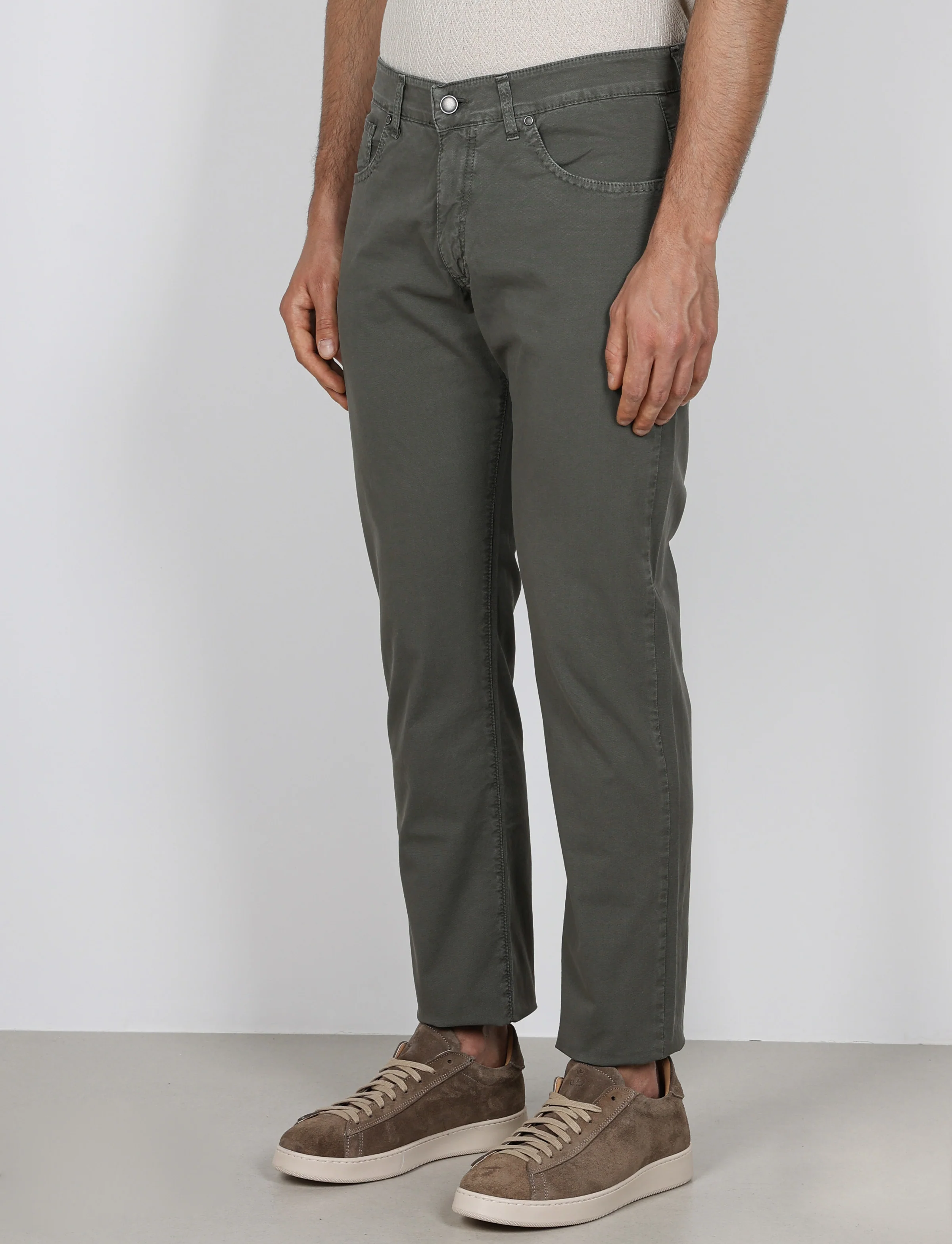 Pantaloni cinque tasche in cotone nido d'ape - Image 7