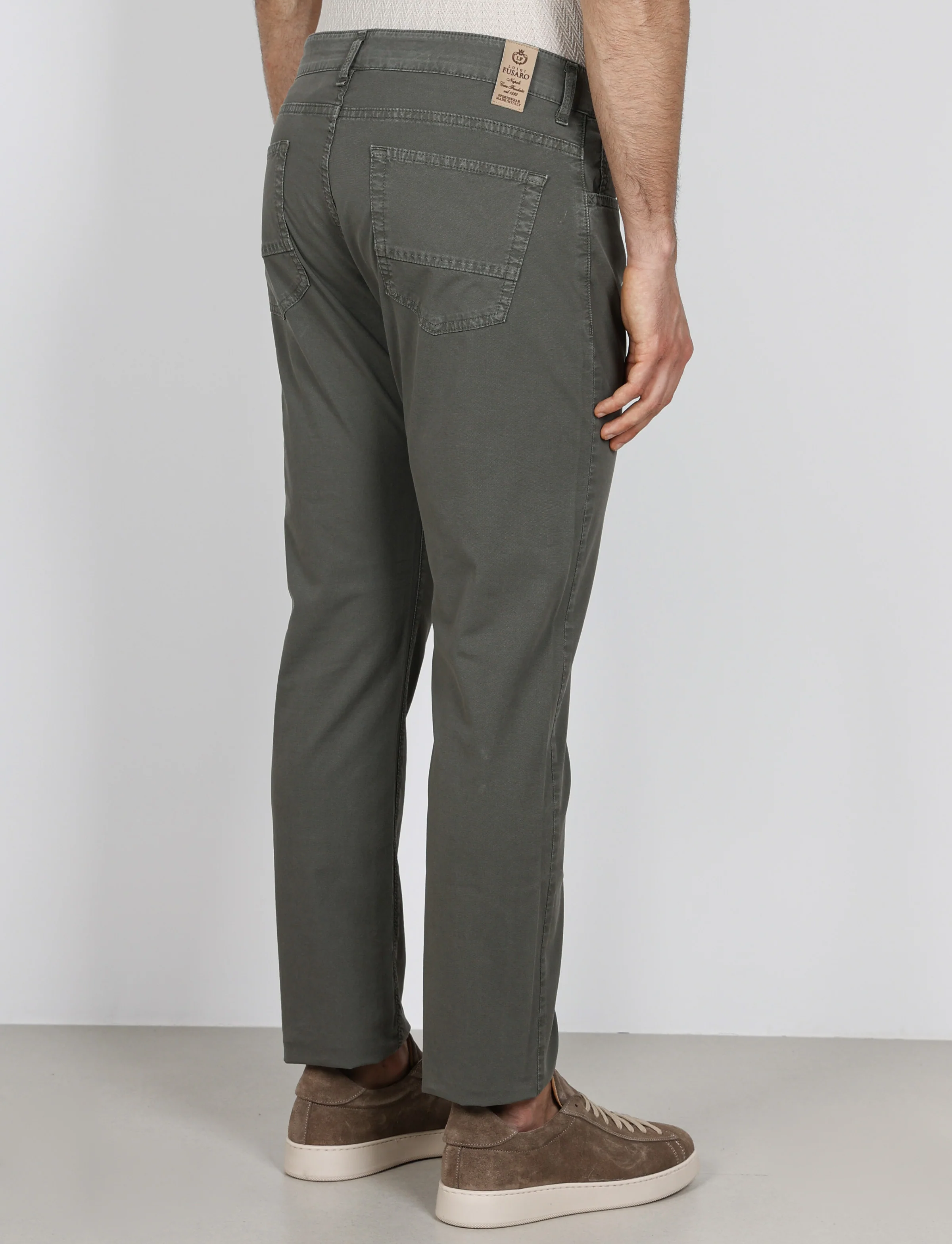 Pantaloni cinque tasche in cotone nido d'ape - Image 8
