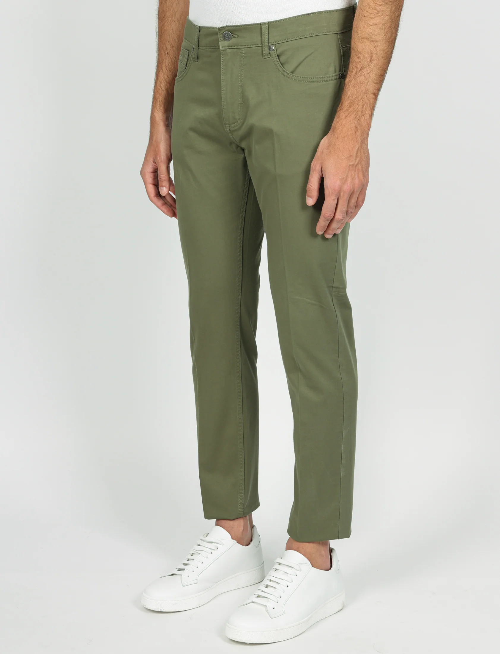 Pantaloni cinque tasche in raso di cotone - Image 12