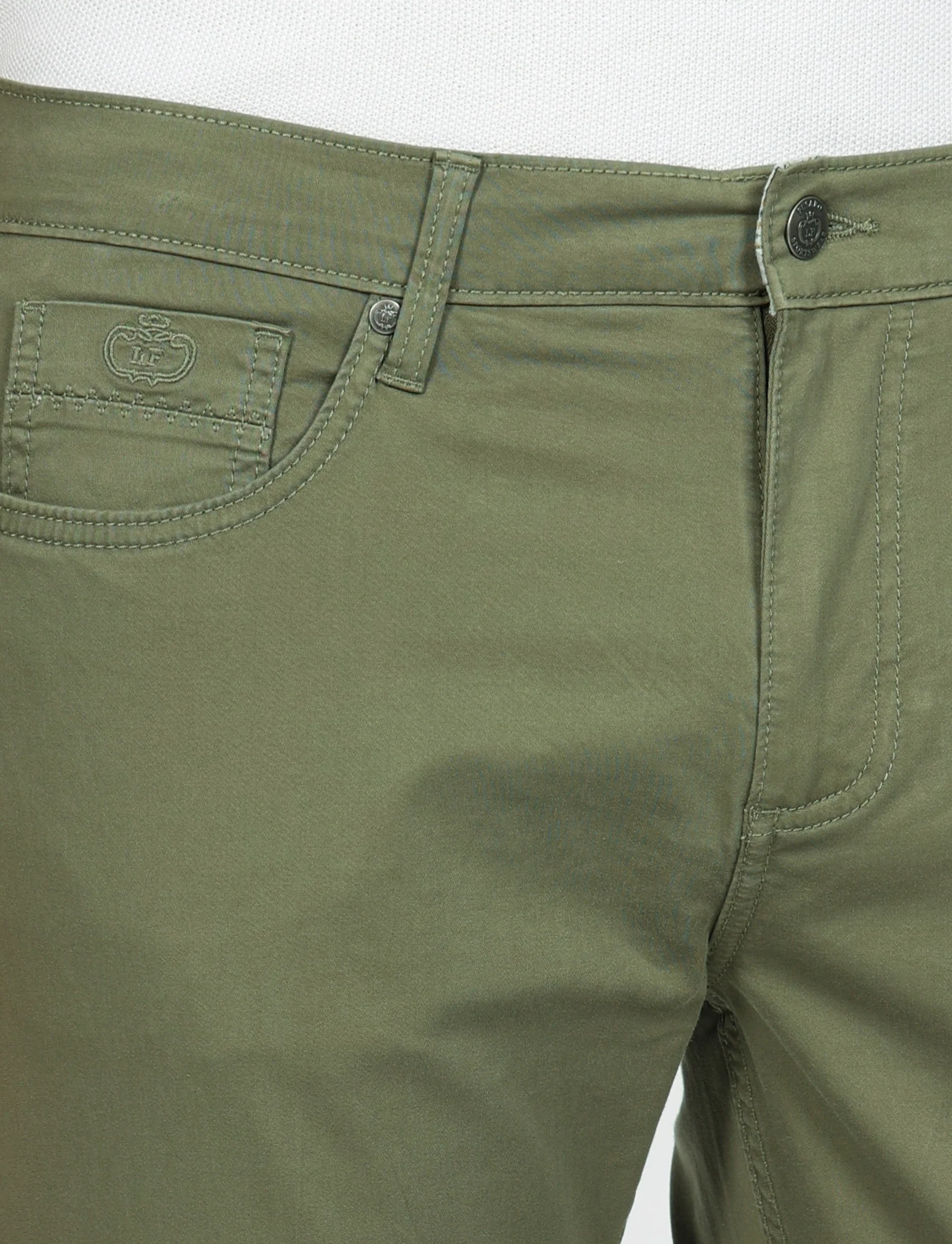 Pantaloni cinque tasche in raso di cotone - Image 13