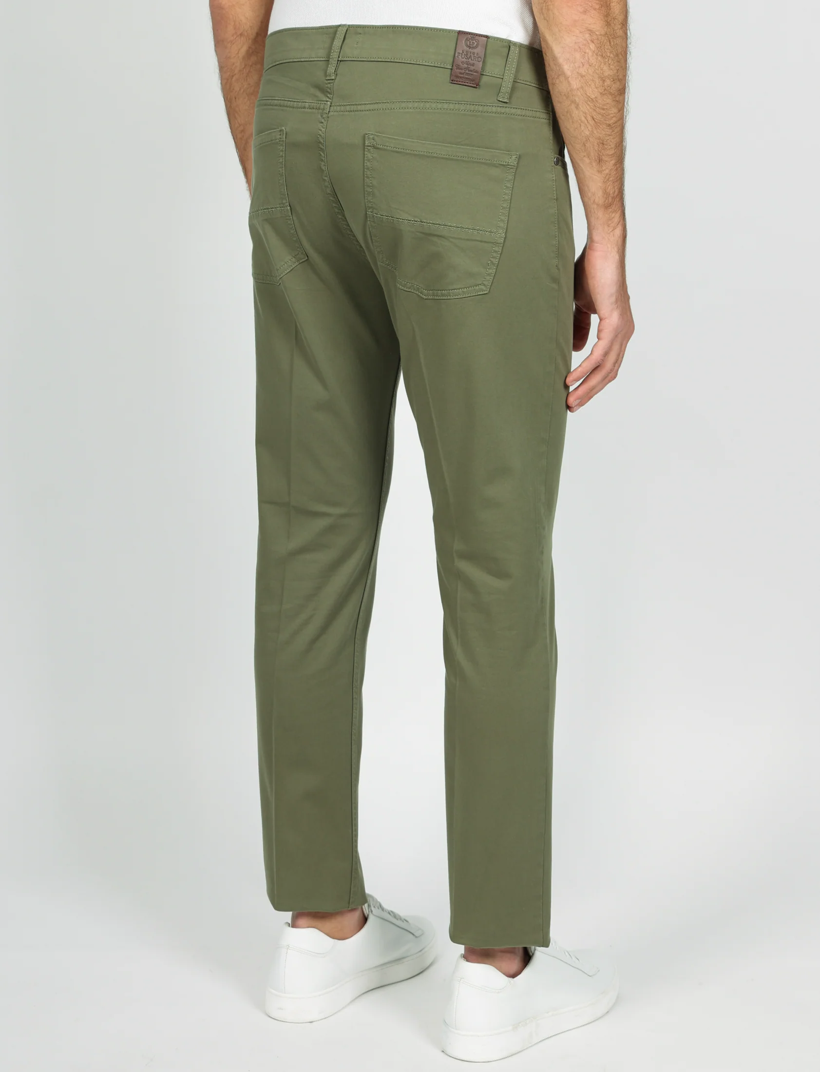Pantaloni cinque tasche in raso di cotone - Image 15