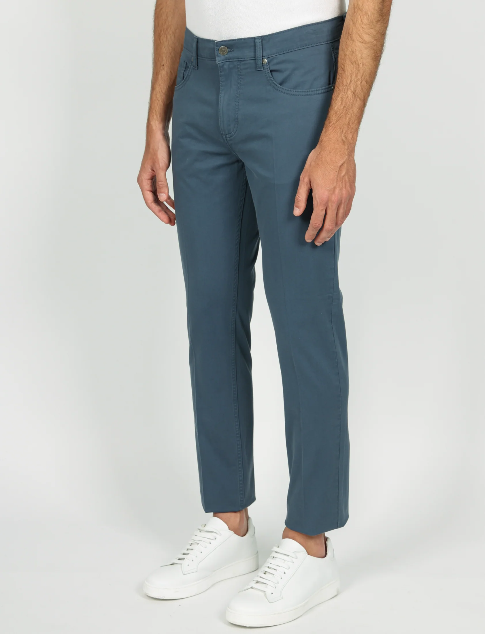 Pantaloni cinque tasche in raso di cotone - Image 7