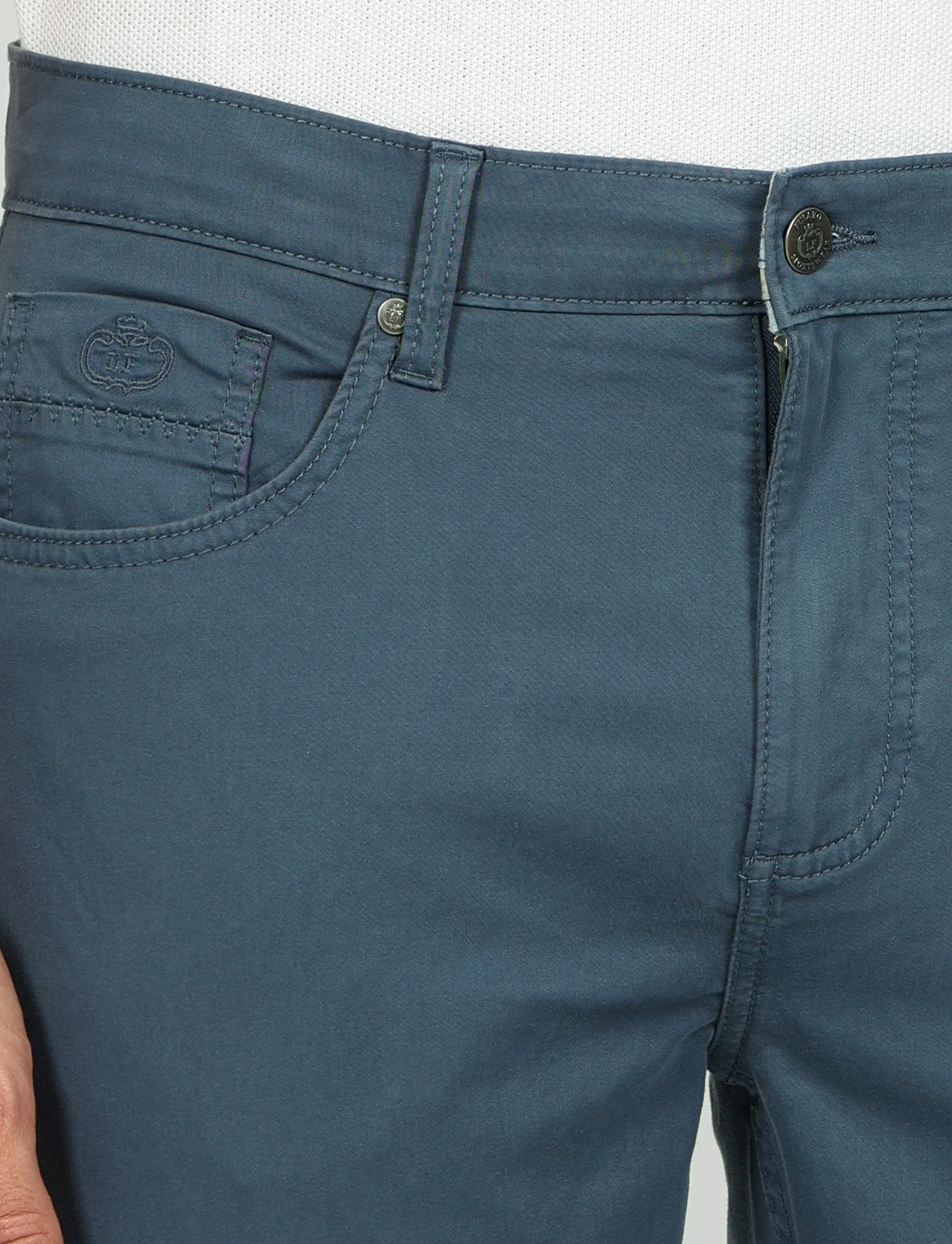 Pantaloni cinque tasche in raso di cotone - Image 8