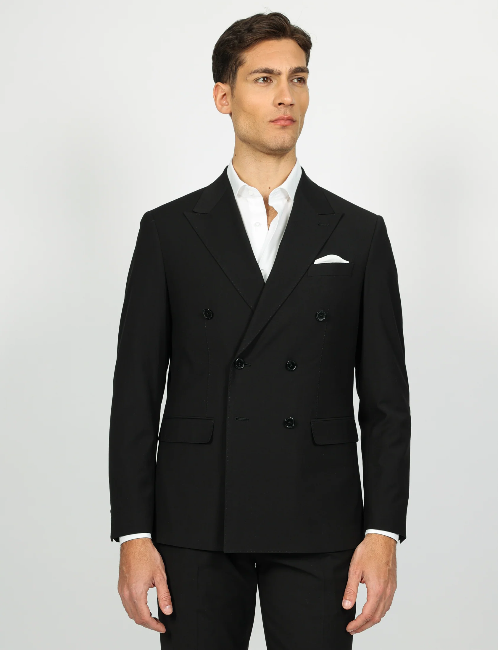 Abito doppiopetto con revers classico - Image 17