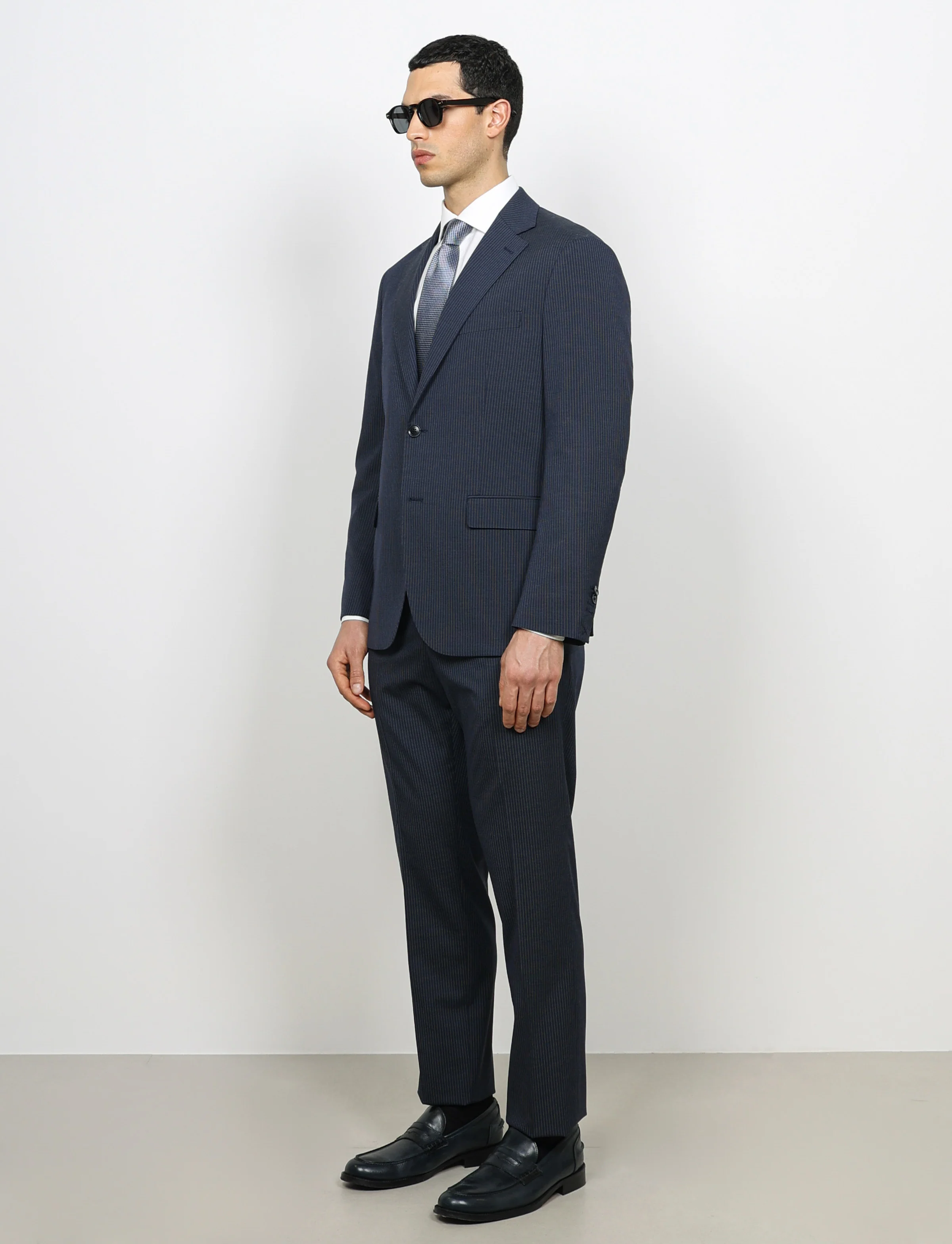 Abito gessato micro riga Drop 4 - Image 11