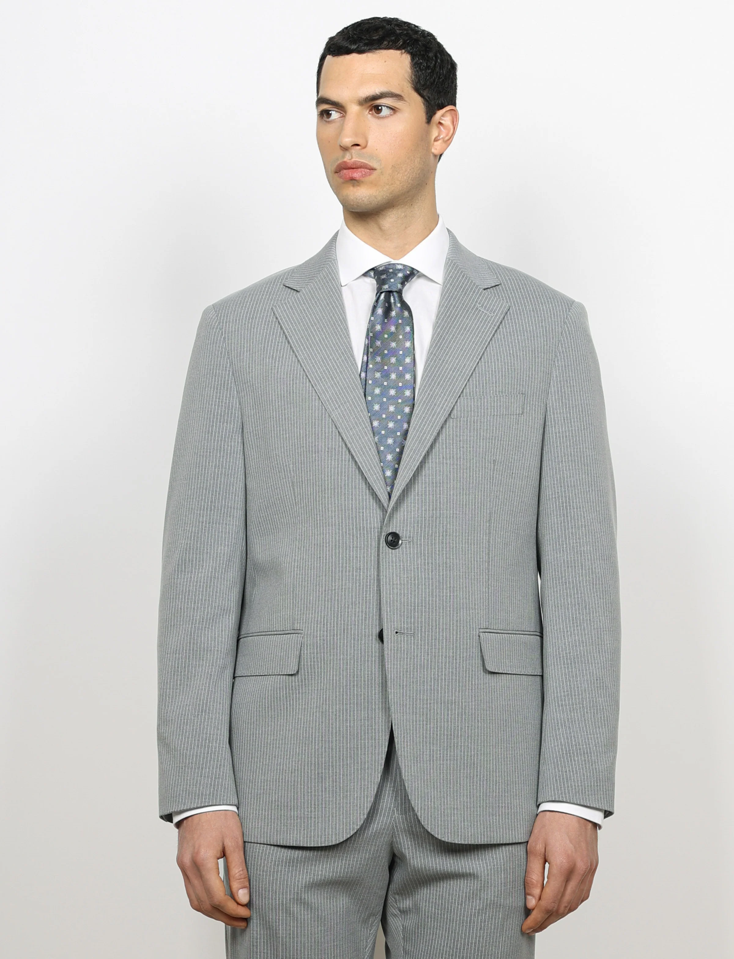 Abito gessato micro riga Drop 4 - Image 18
