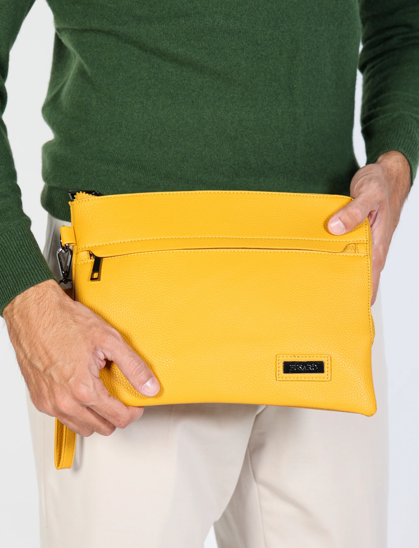 Pochette in eco-pelle con manico - Image 10