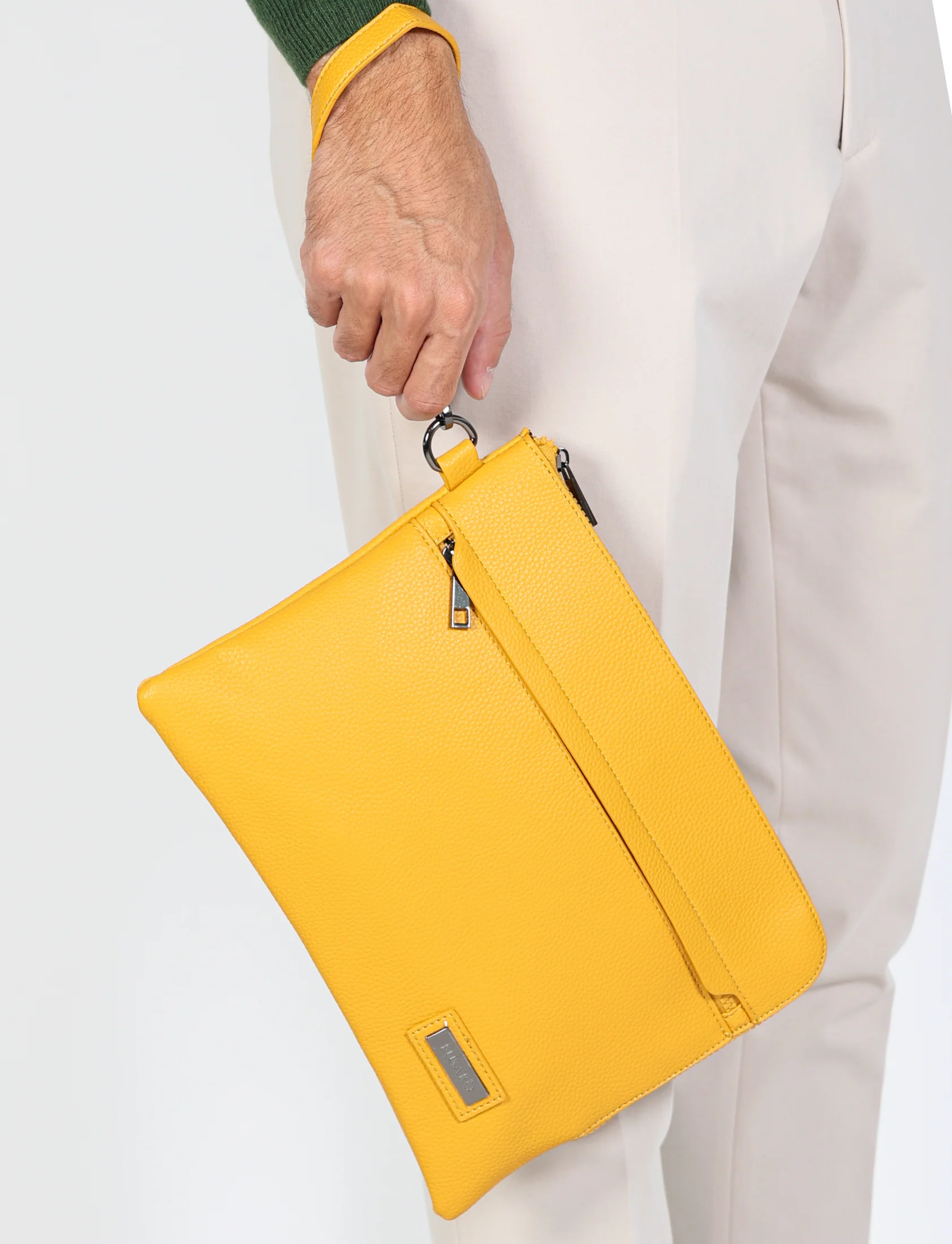 Pochette in eco-pelle con manico - Image 11