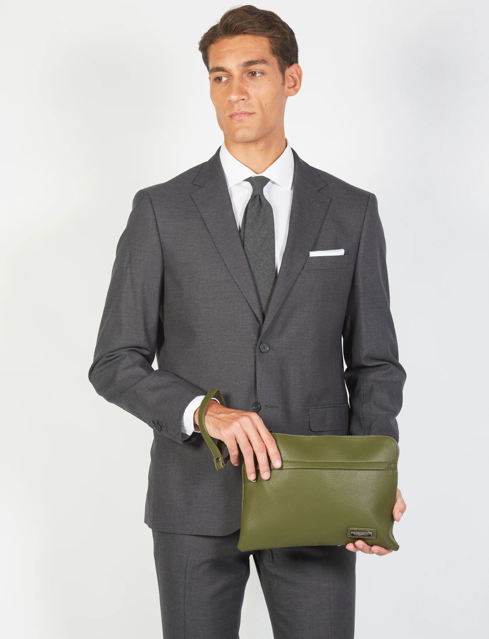 Pochette in eco-pelle con manico - Image 13