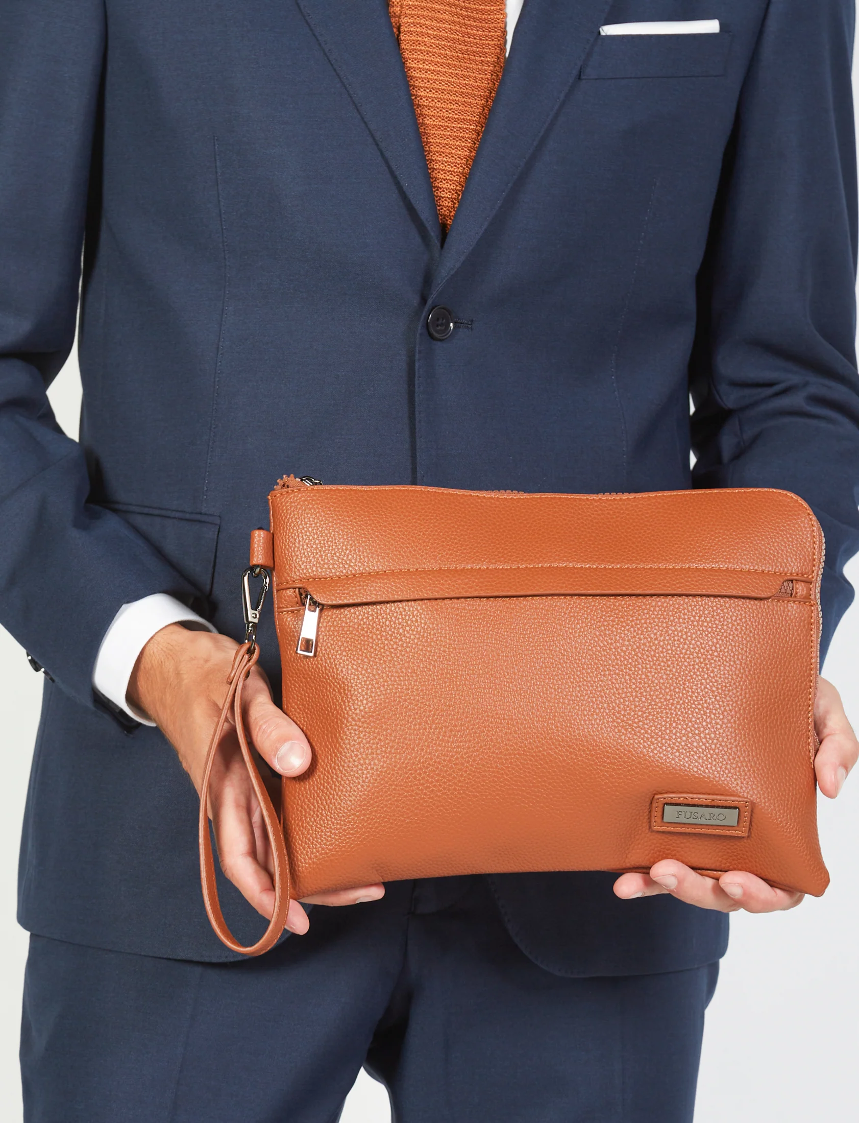 Pochette in eco-pelle con manico - Image 2