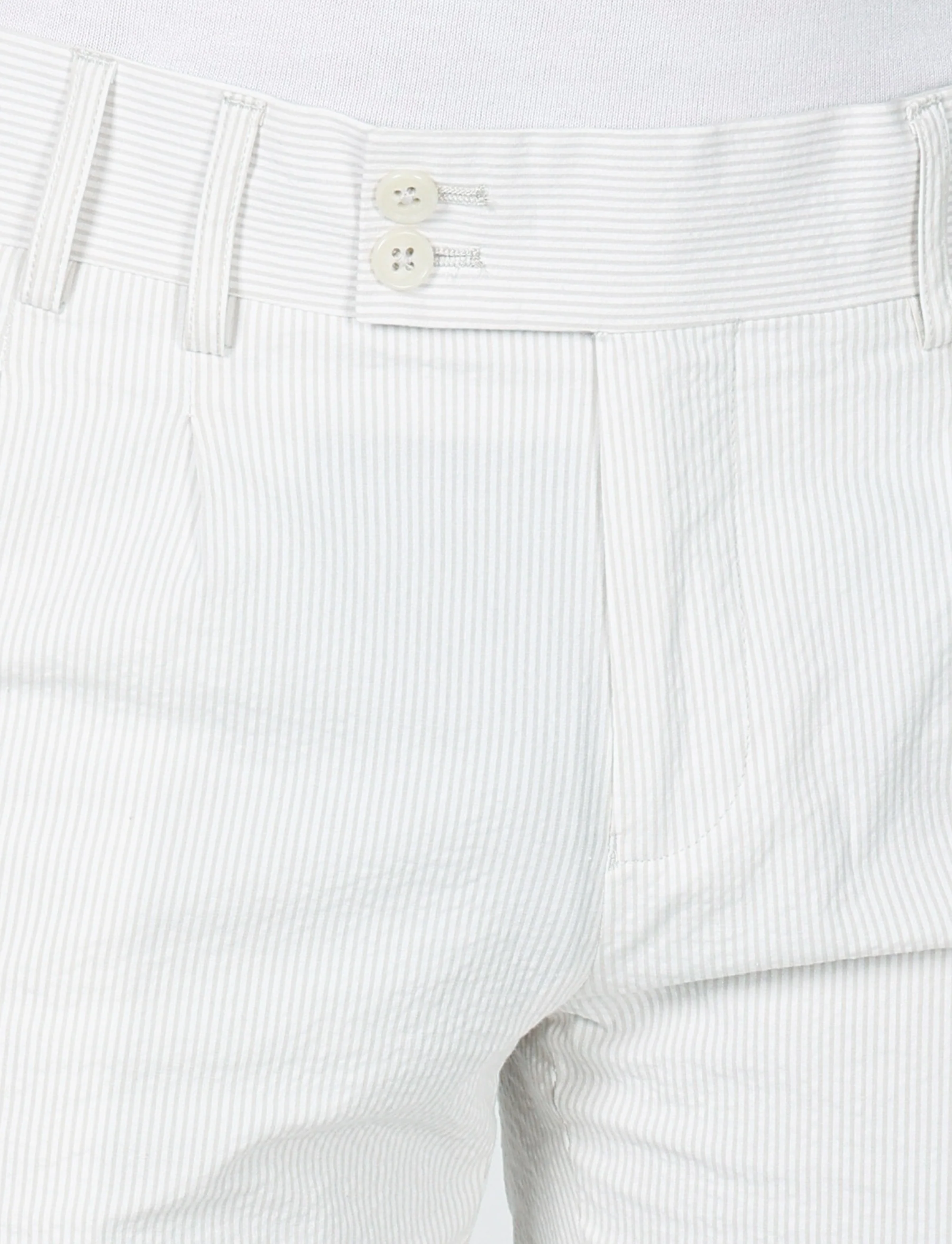 Bermuda a righe in cotone goffrato - Image 3