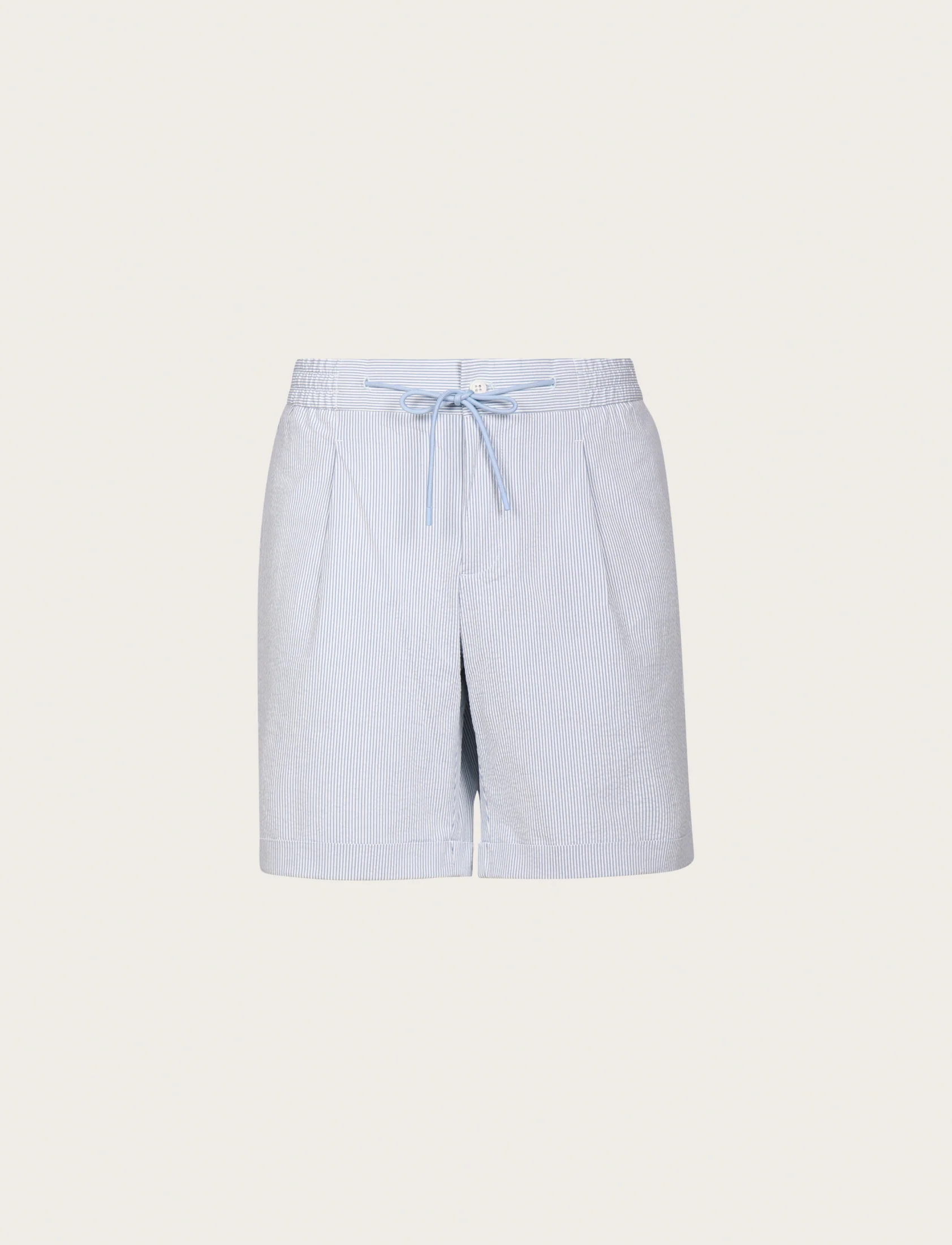 Bermuda in cotone goffrato a righe - Image 7