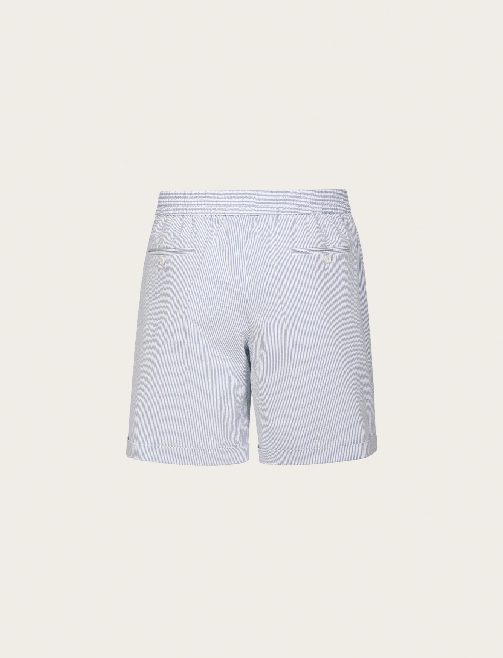 Bermuda in cotone goffrato a righe - Image 8