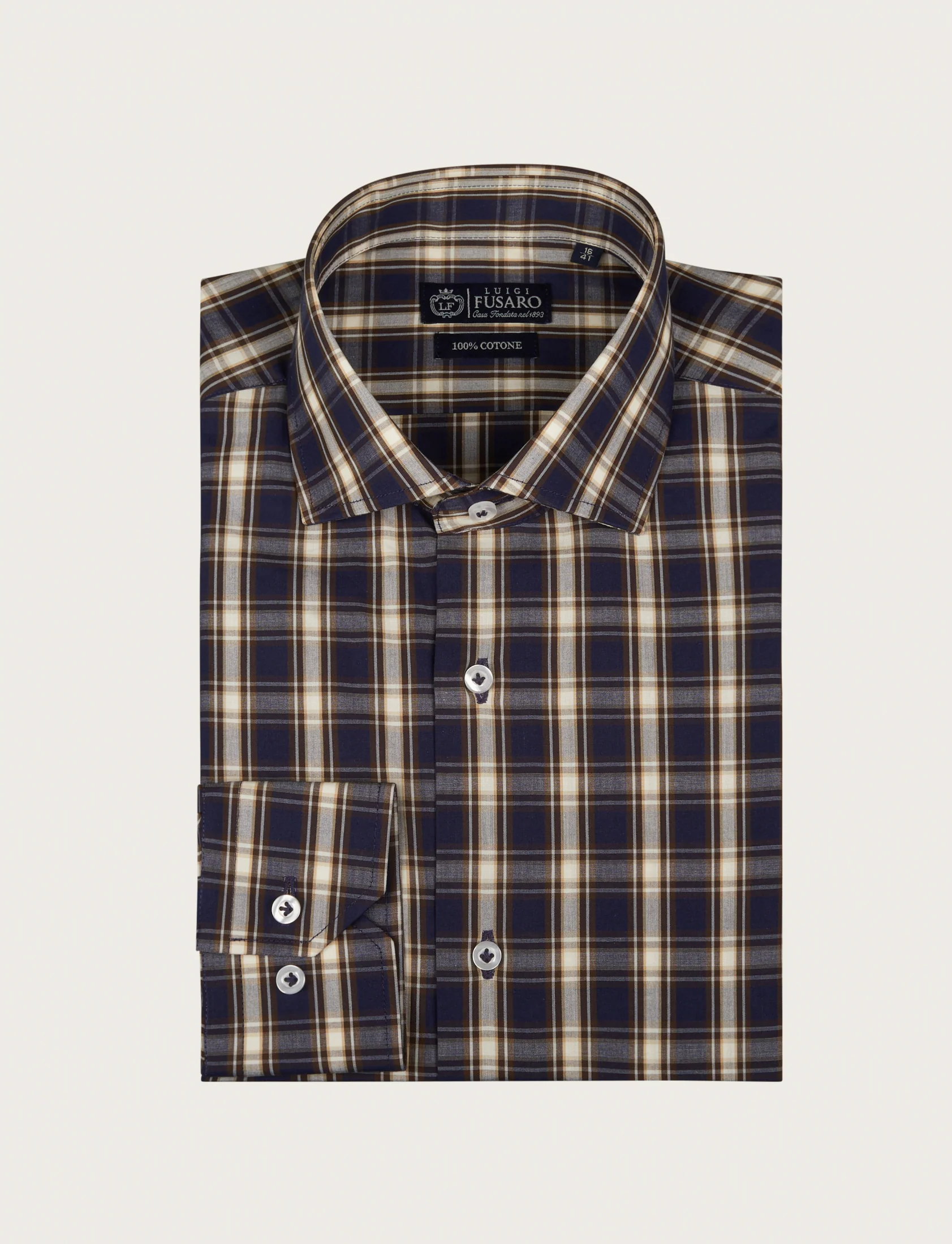 Camicia in cotone fantasia check - Image 4