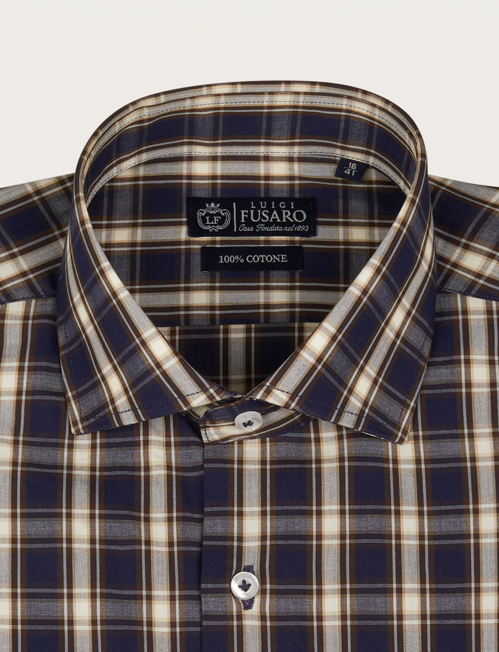 Camicia in cotone fantasia check - Image 5