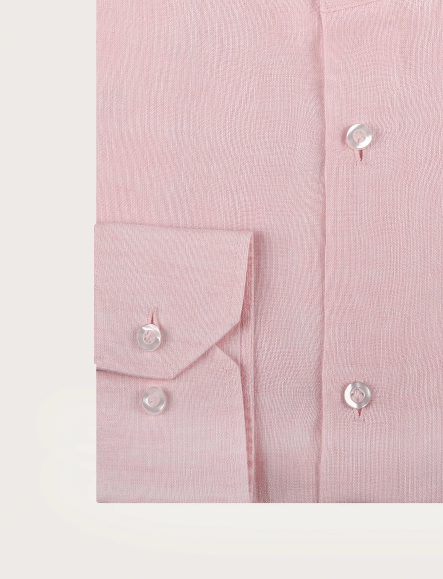 Camicia in lino con collo alla coreana - Image 3