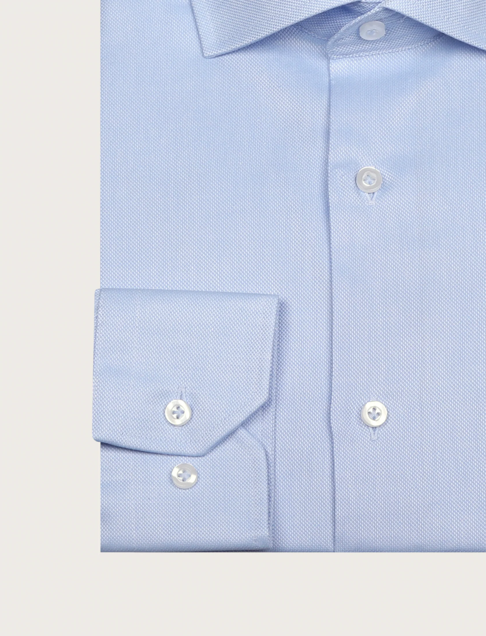 Camicia in cotone operato bicolore - Image 3