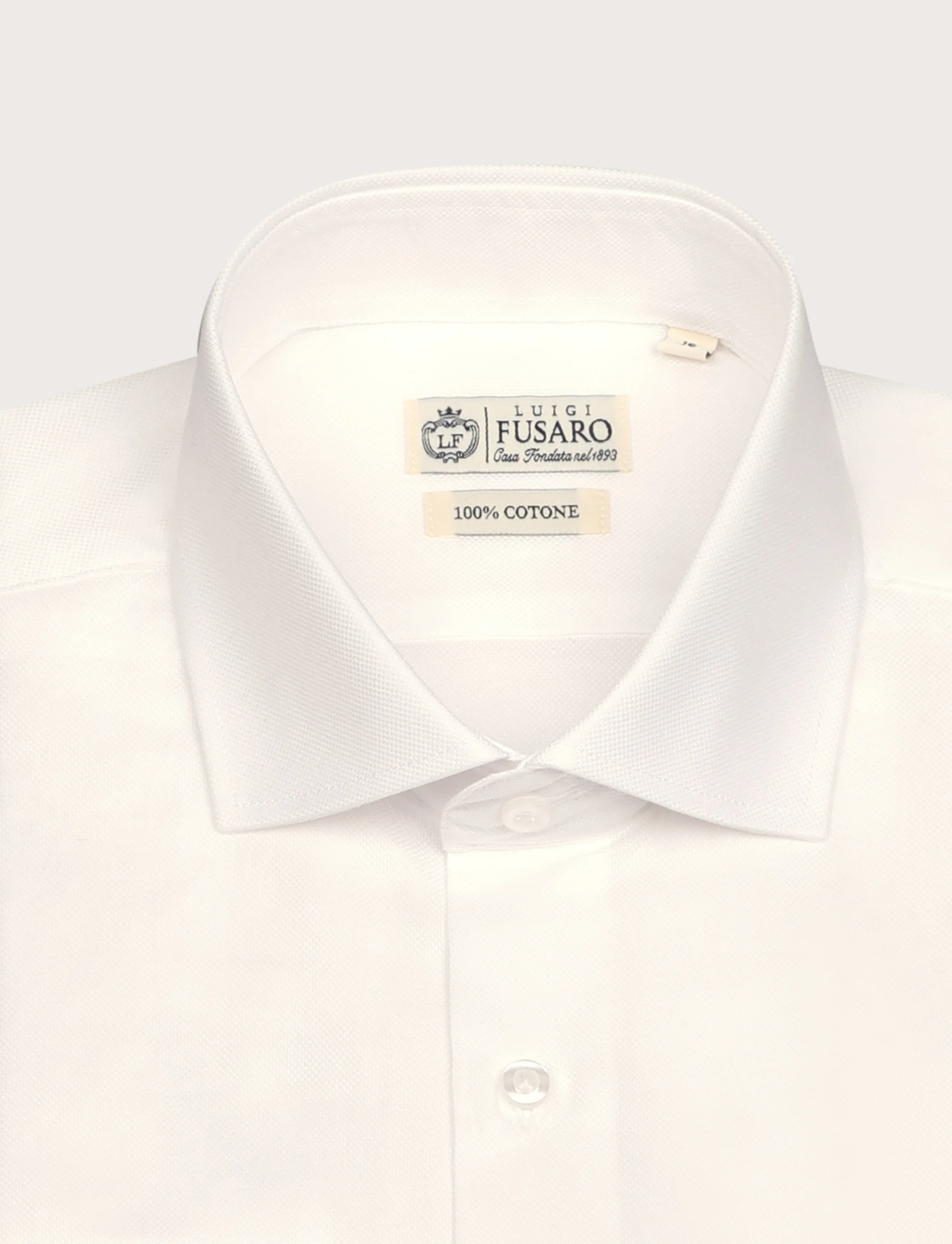 Camicia in cotone operato bicolore - Image 5