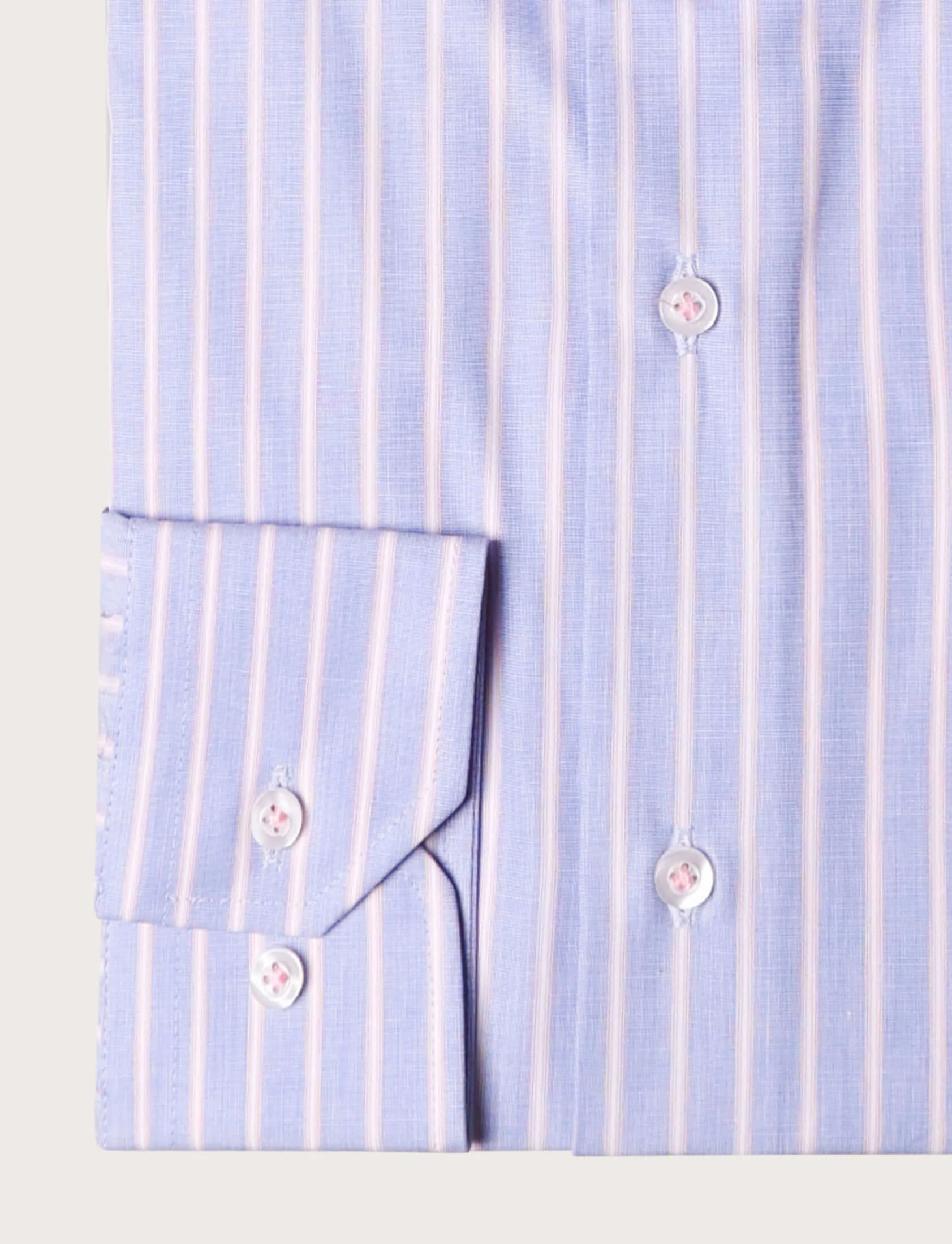 Camicia in cotone a righe verticali - Image 3