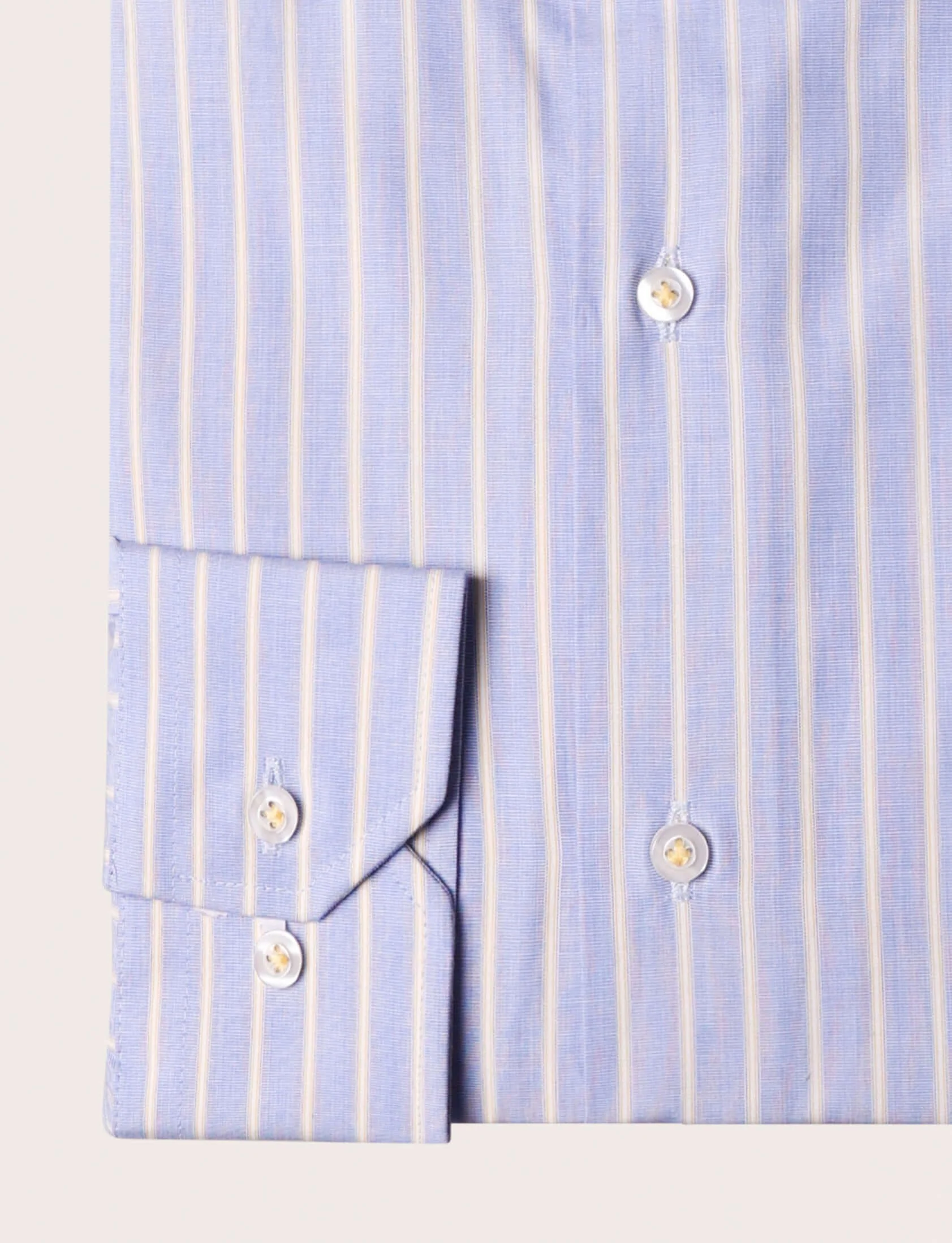Camicia in cotone a righe verticali - Image 6