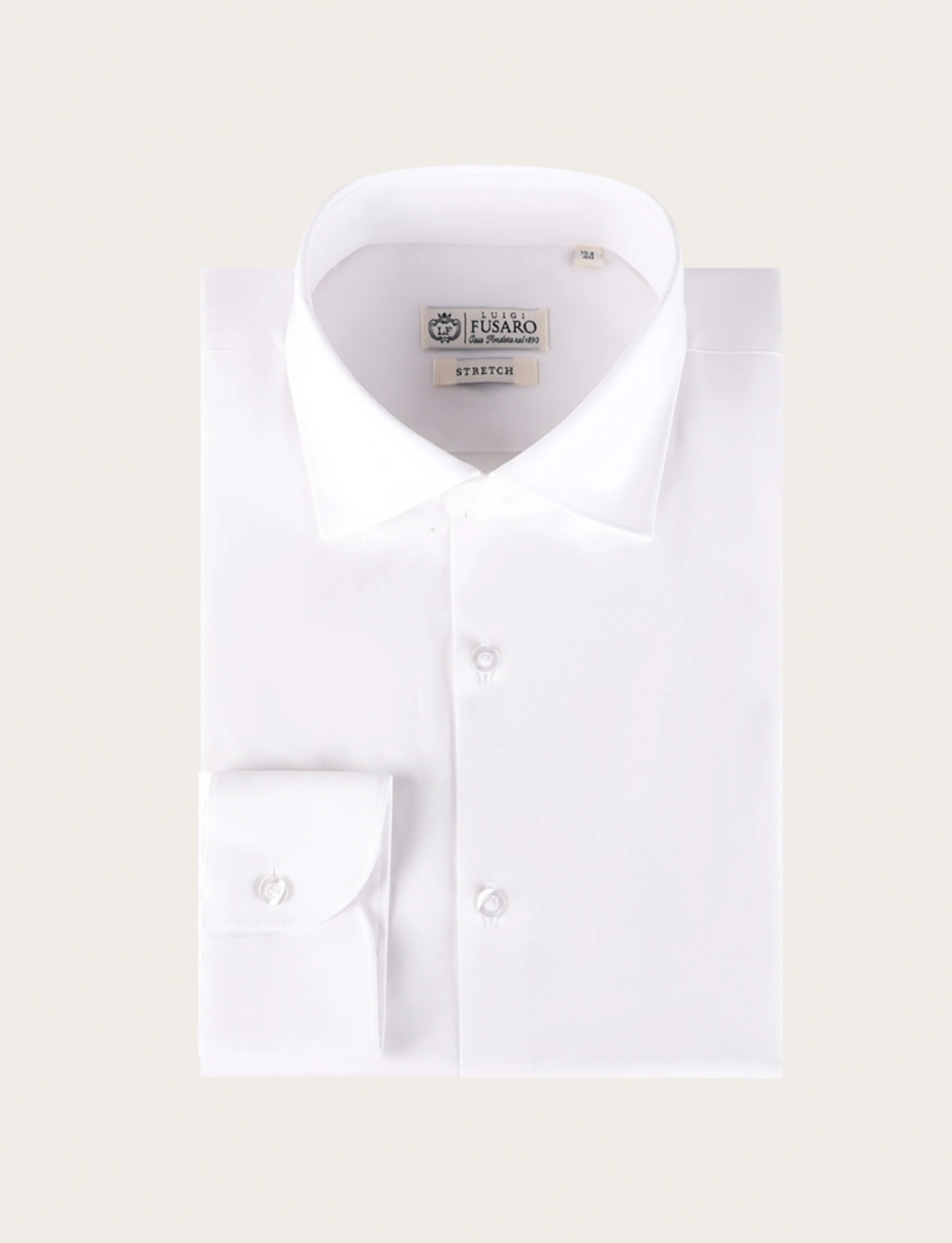 Camicia in cotone stretch tinta unita