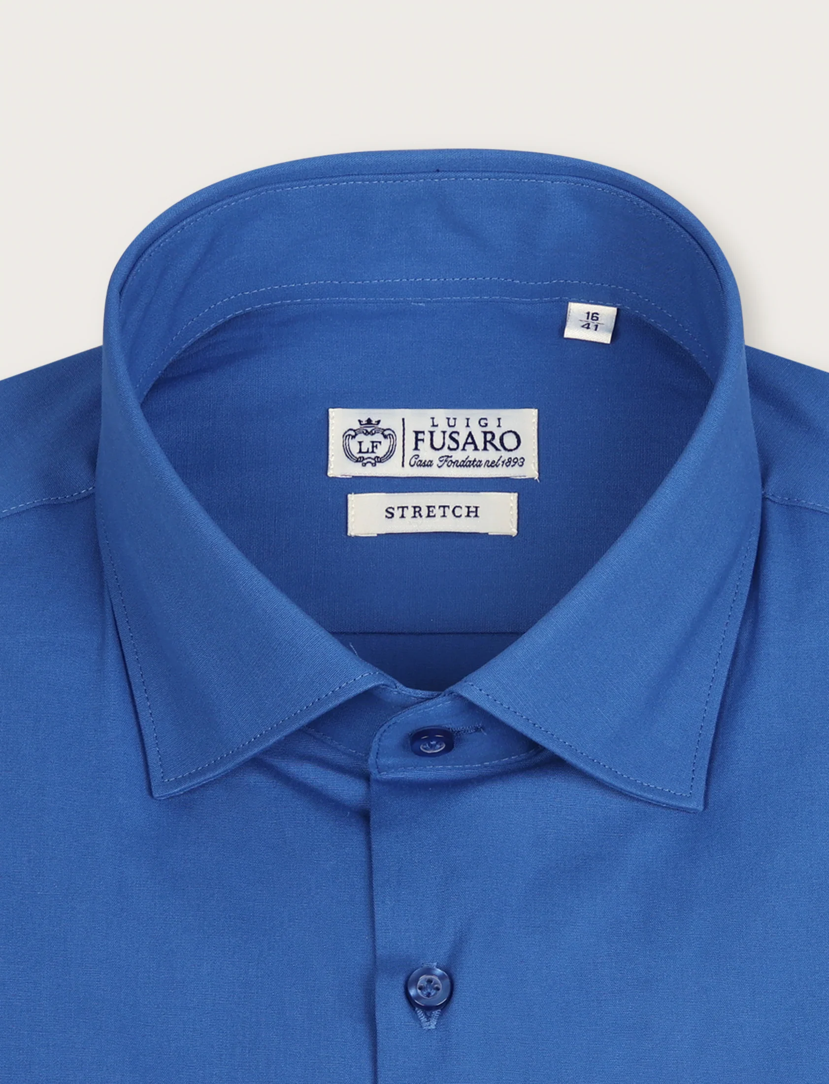 Camicia in cotone stretch tinta unita - Image 11