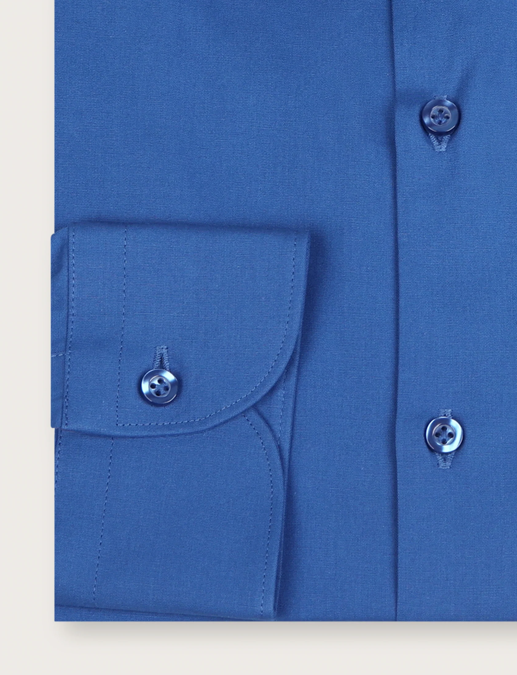 Camicia in cotone stretch tinta unita - Image 12