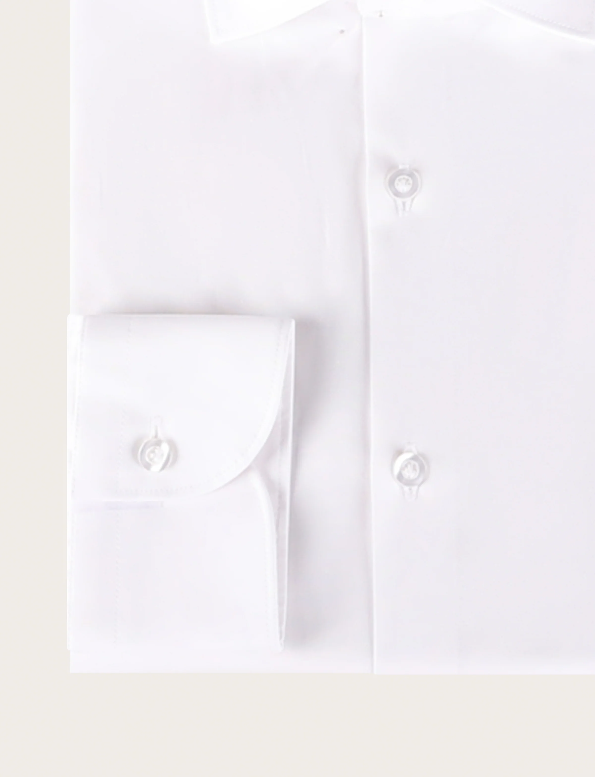 Camicia in cotone stretch tinta unita - Image 3