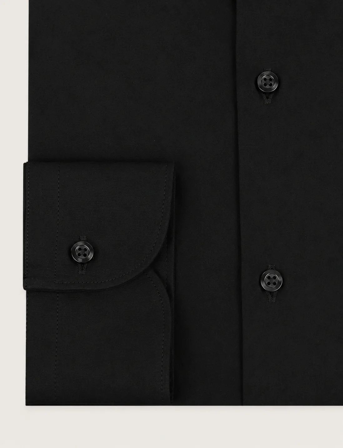 Camicia in cotone stretch tinta unita - Image 6