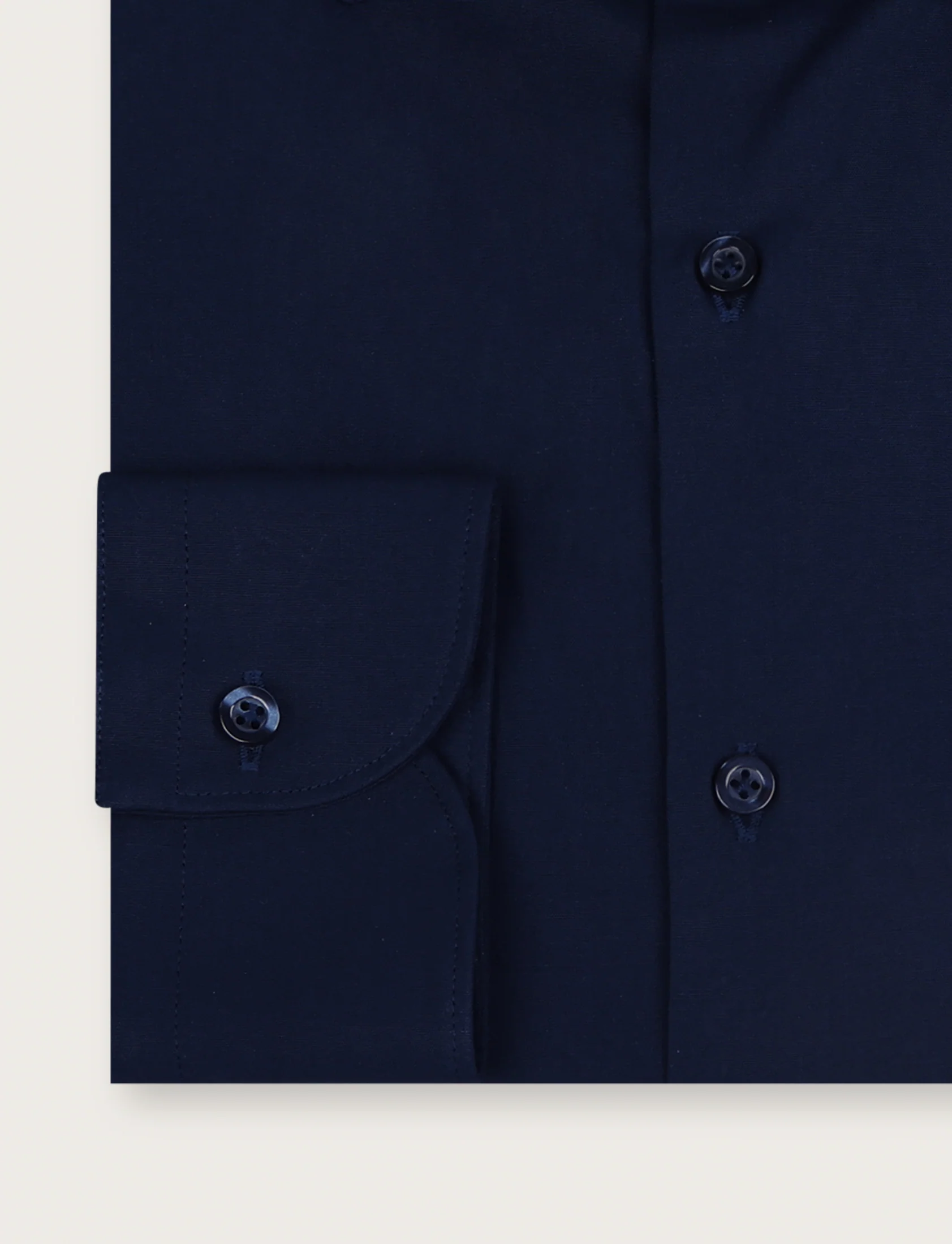 Camicia in cotone stretch tinta unita - Image 9