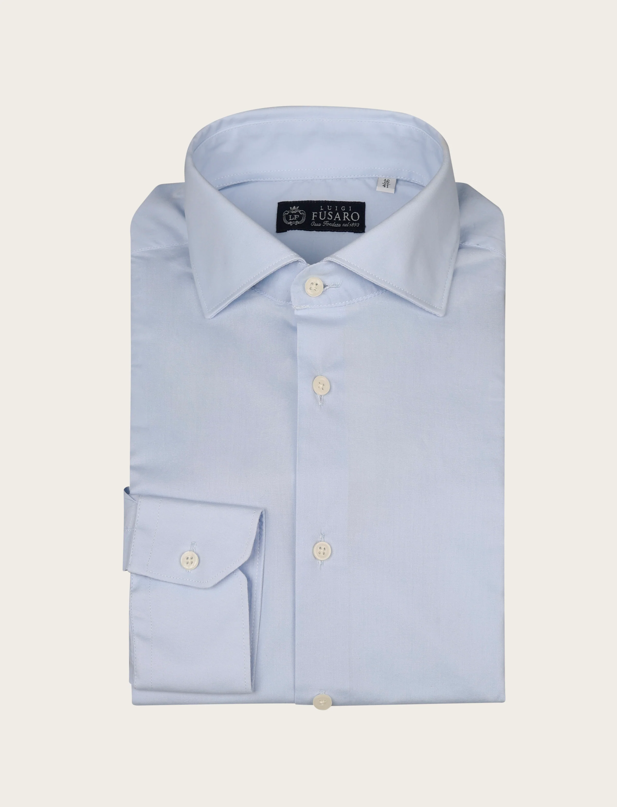 Camicia tinta unita in cotone stretch - Image 13