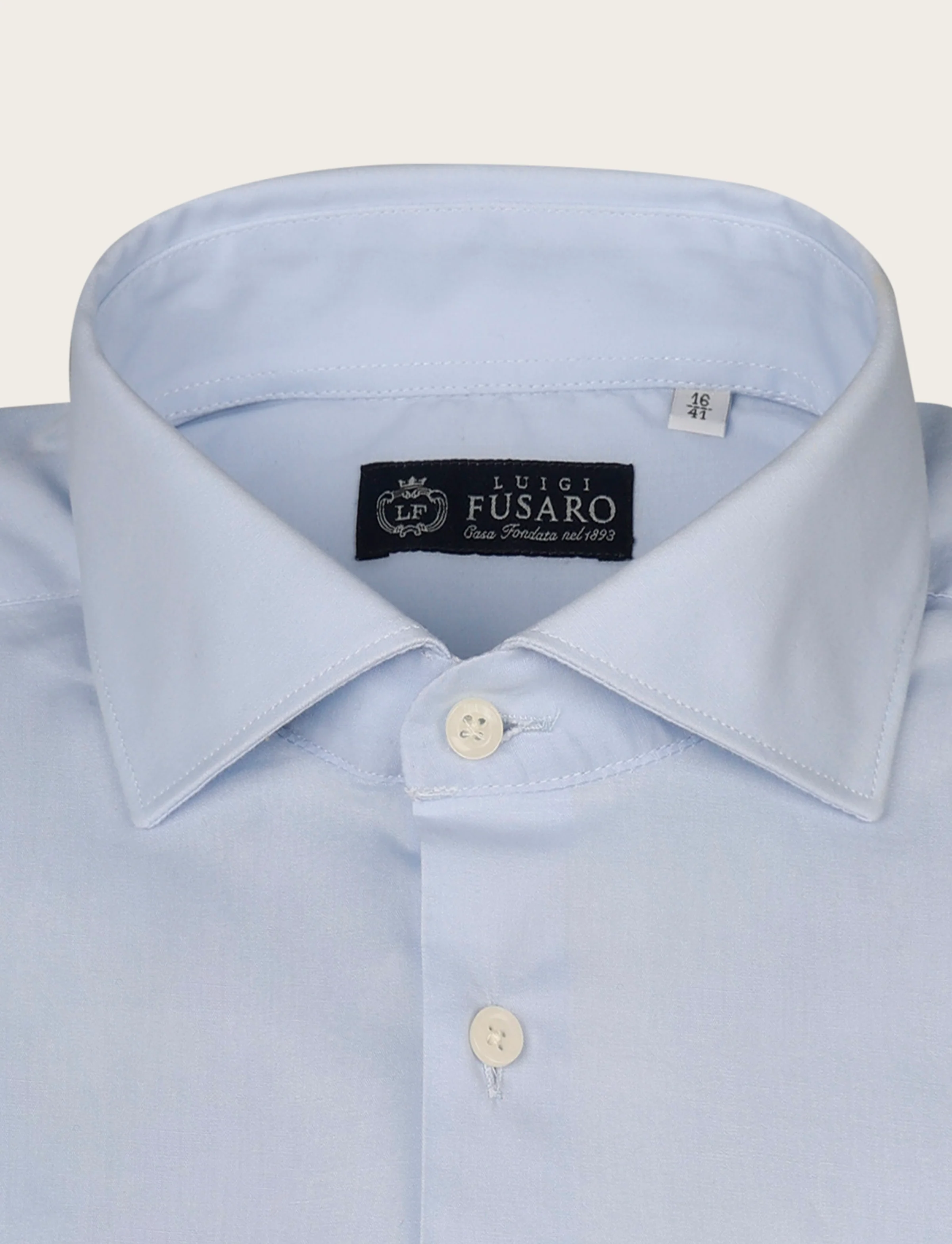 Camicia tinta unita in cotone stretch - Image 14