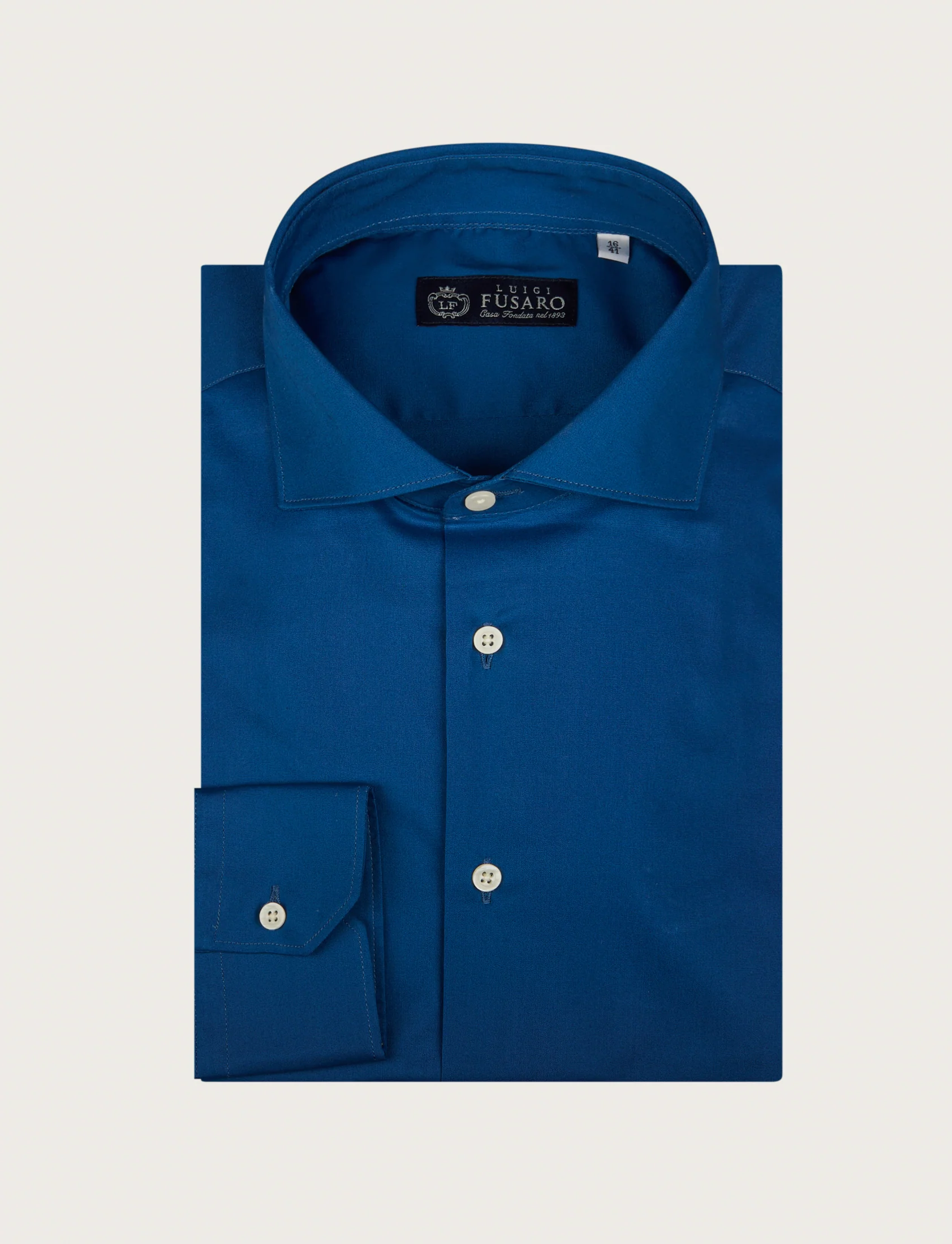 Camicia tinta unita in cotone stretch - Image 16