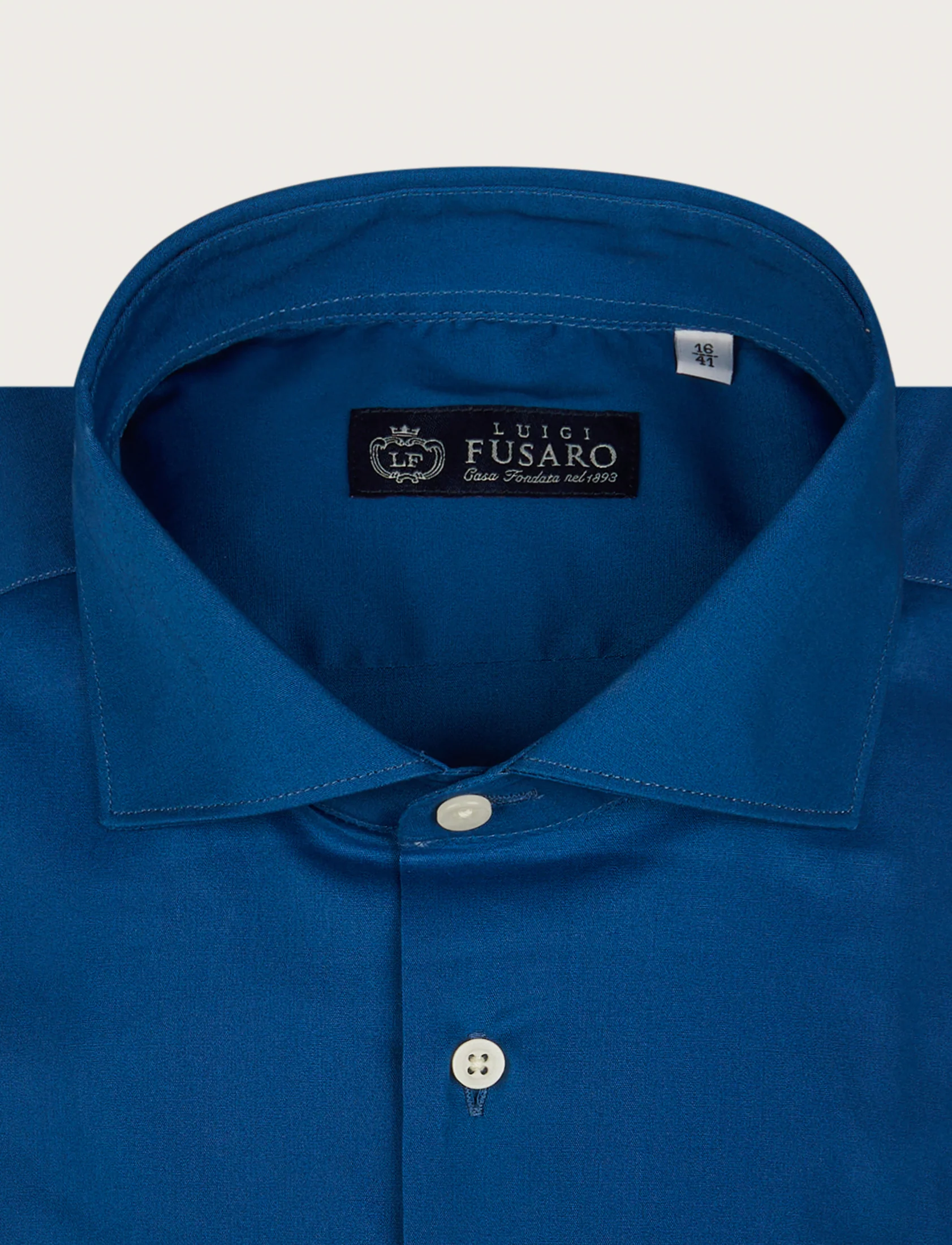 Camicia tinta unita in cotone stretch - Image 17