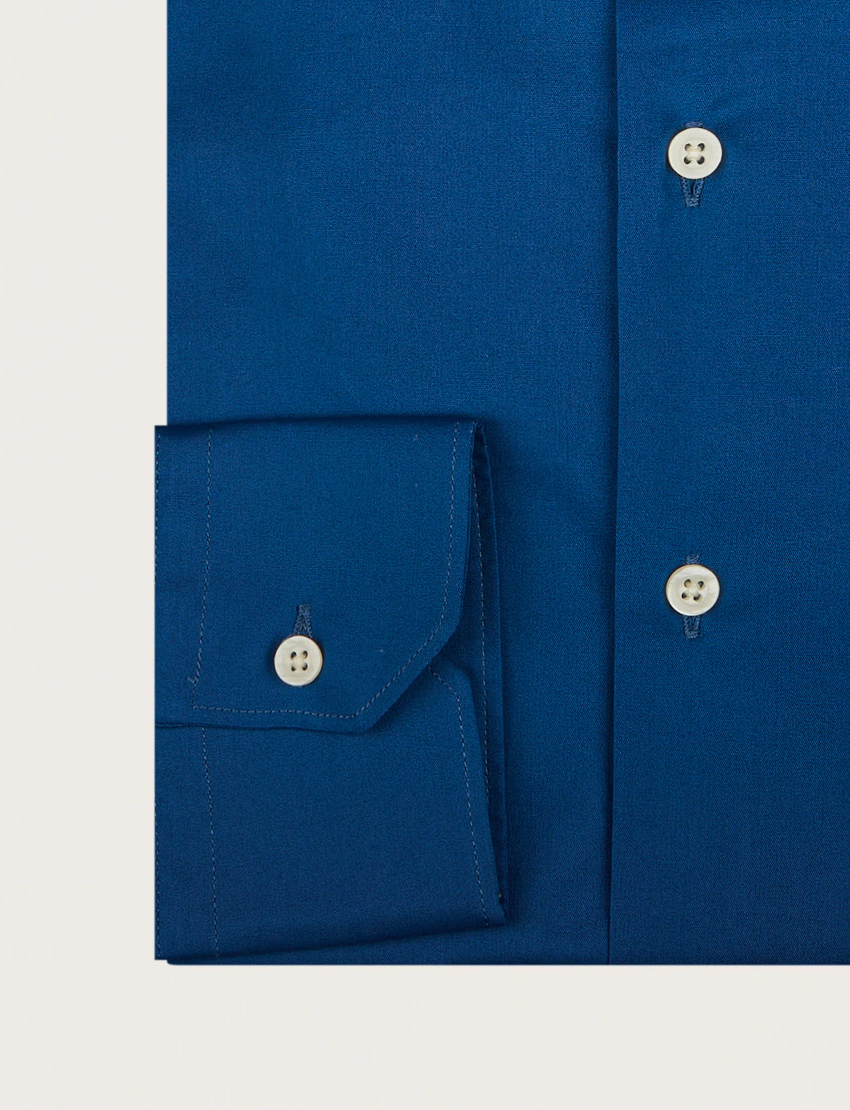 Camicia tinta unita in cotone stretch - Image 18