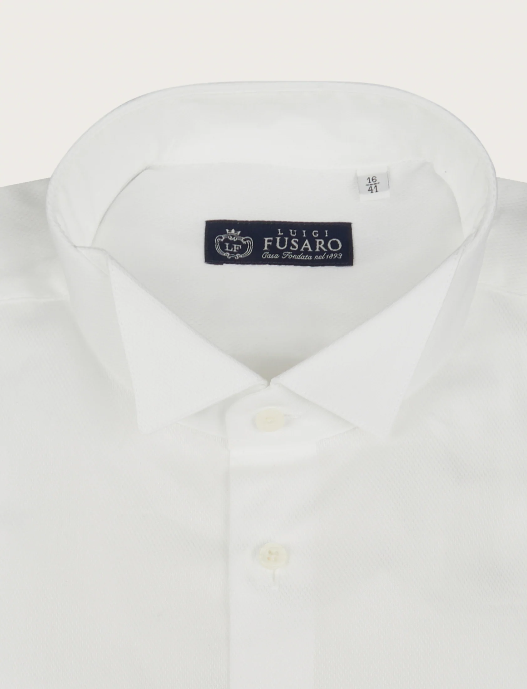 Camicia con colletto diplomatico in cotone operato - Image 2