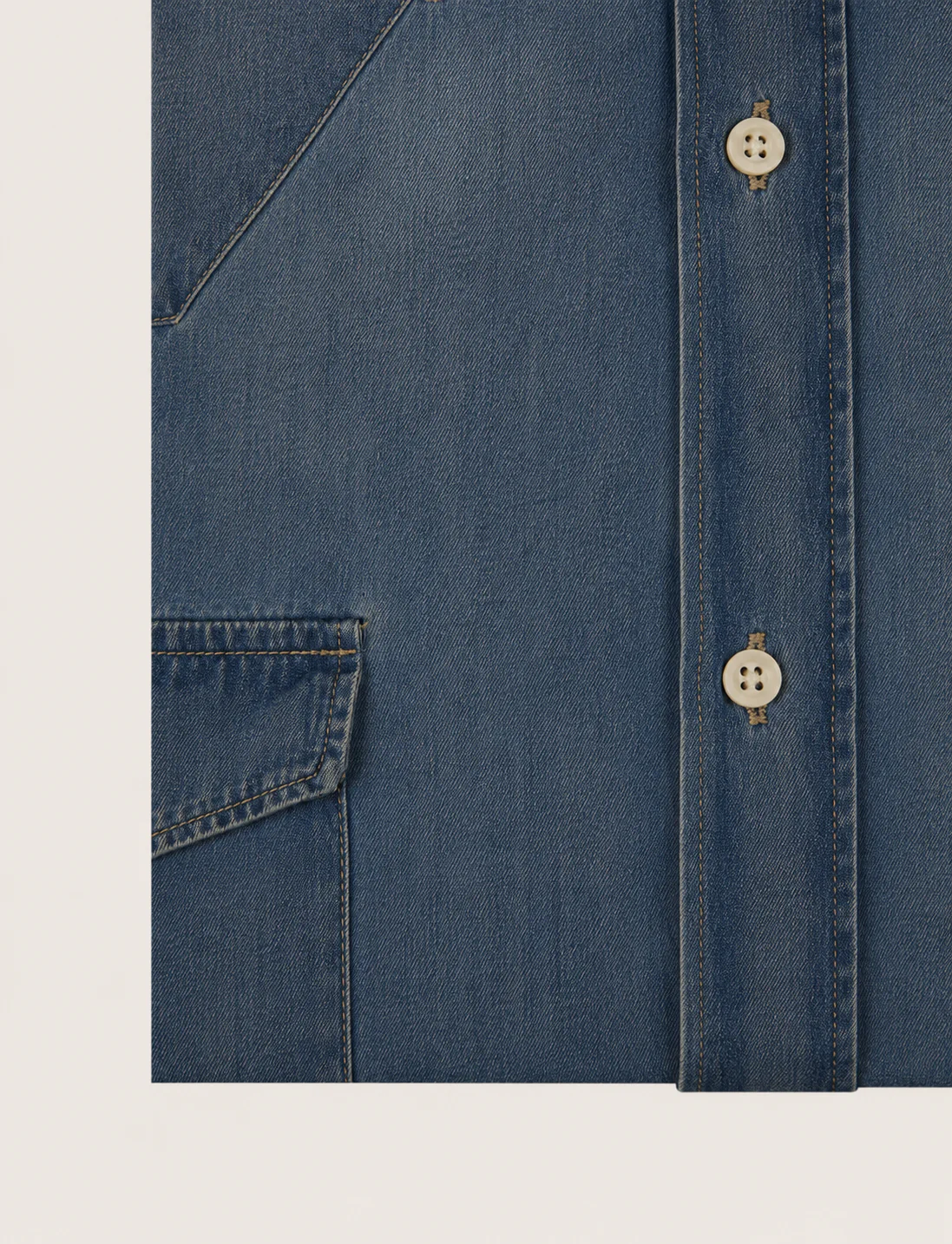 Camicia in denim con tasche - Image 7