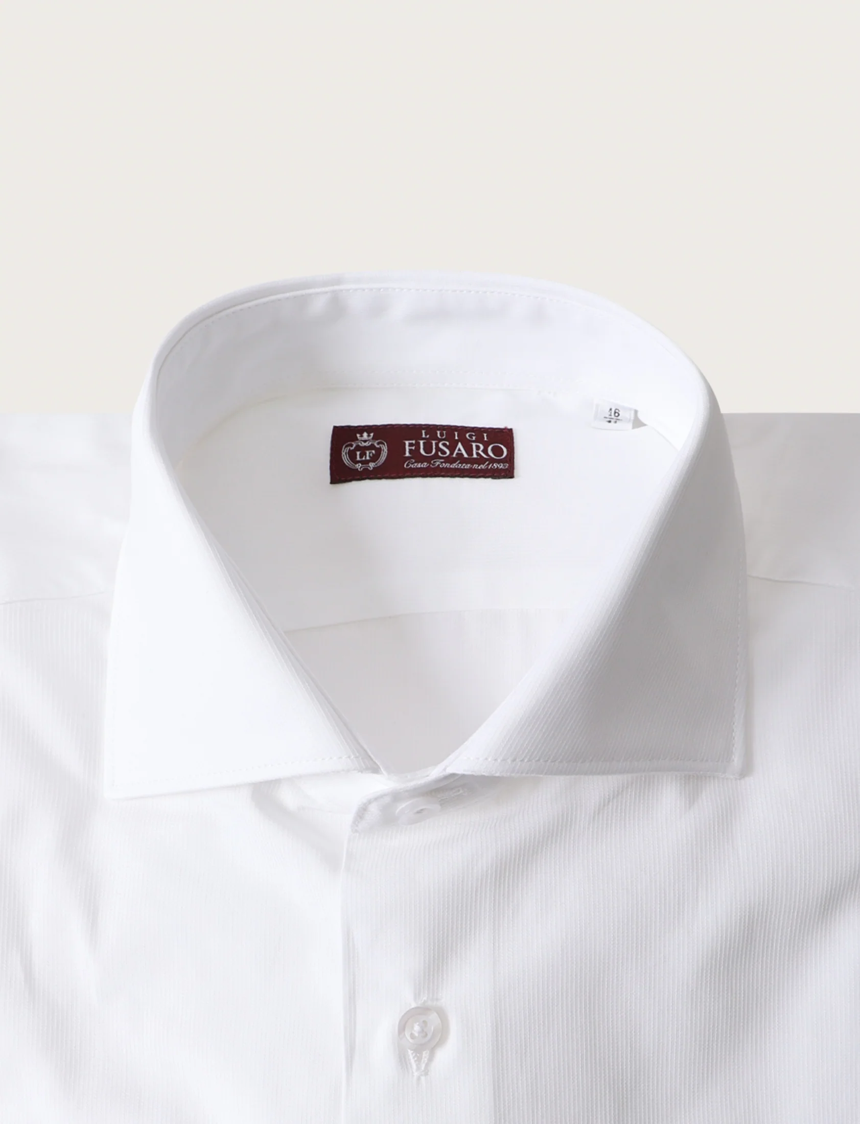 Camicia con polsino per gemelli in cotone operato - Image 3
