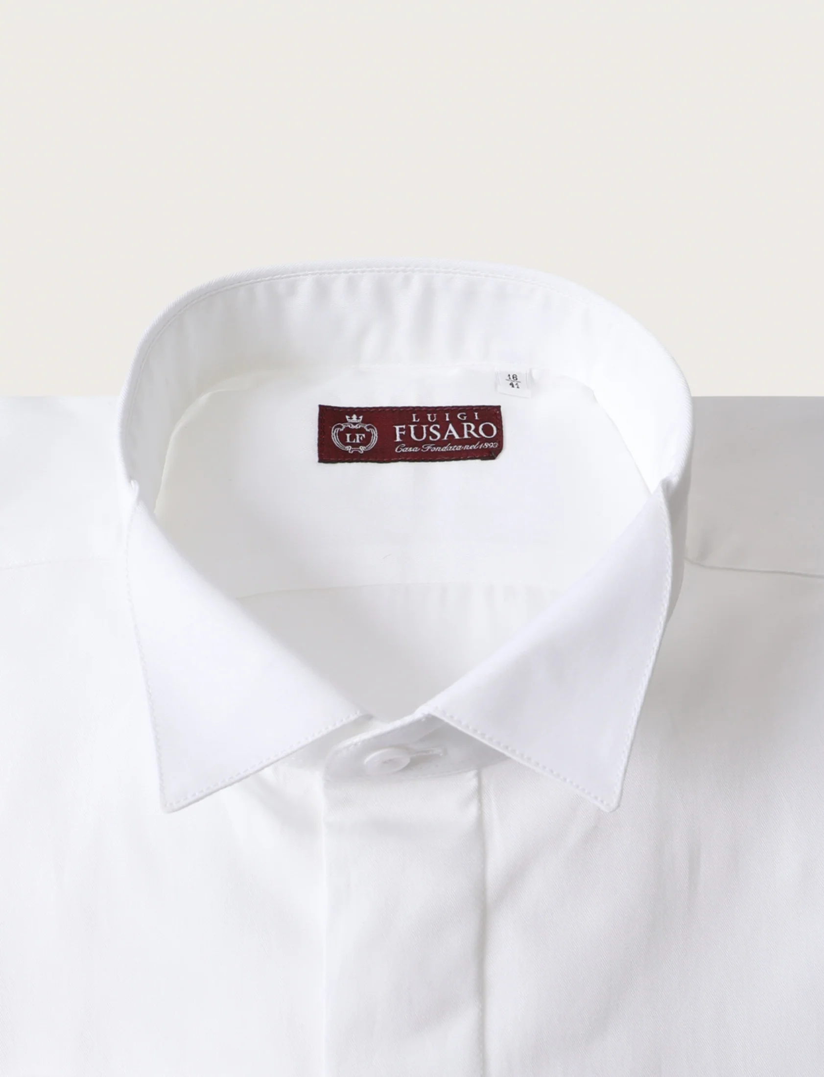 Camicia con polsino per gemelli in twill - Image 2