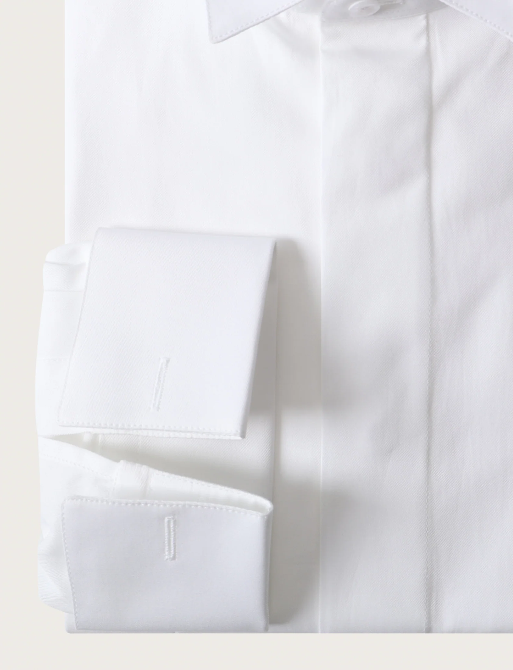 Camicia con polsino per gemelli in twill - Image 3