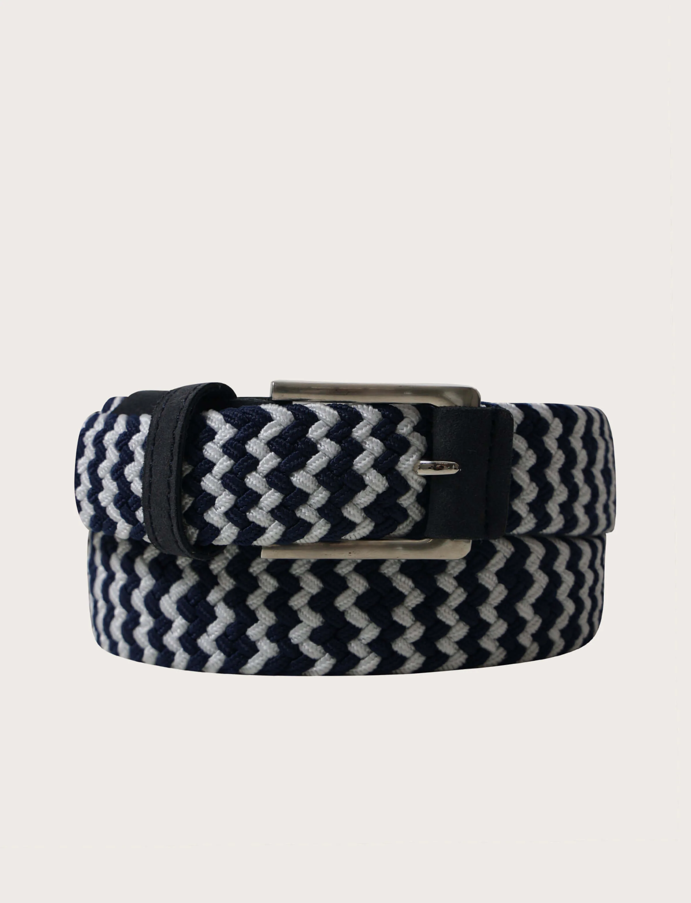 Cintura elasticizzata intrecciata bicolore - Image 3