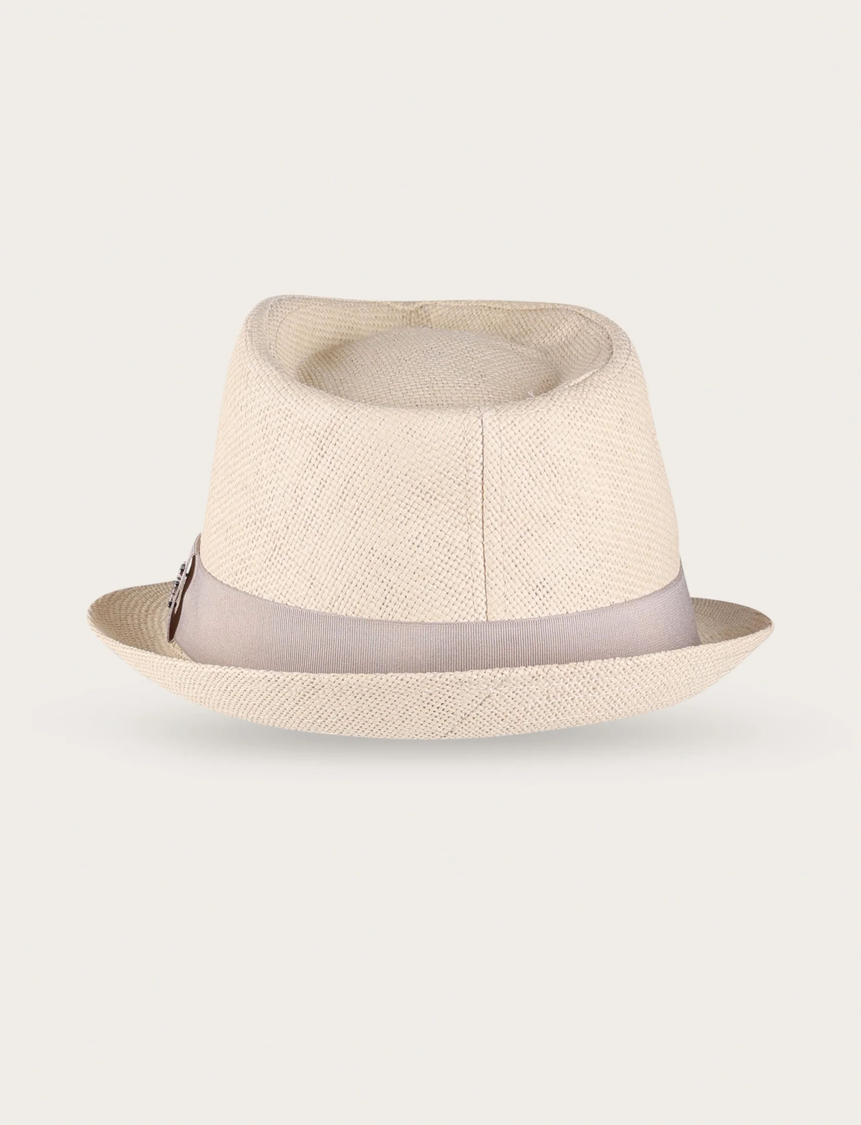 Cappello fedora in paglia con nastro a contrasto - Image 3