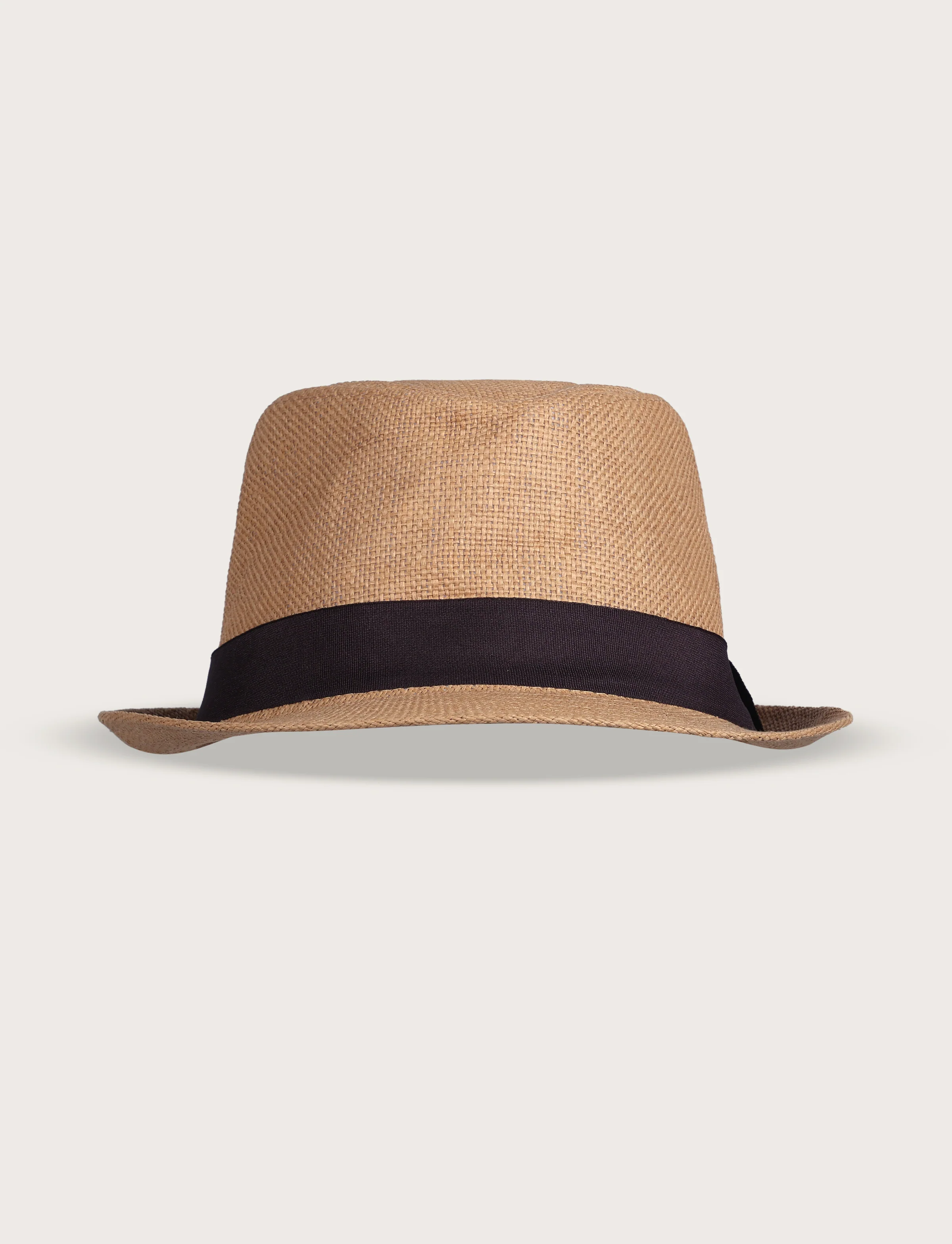Cappello fedora in paglia con nastro a contrasto - Image 9