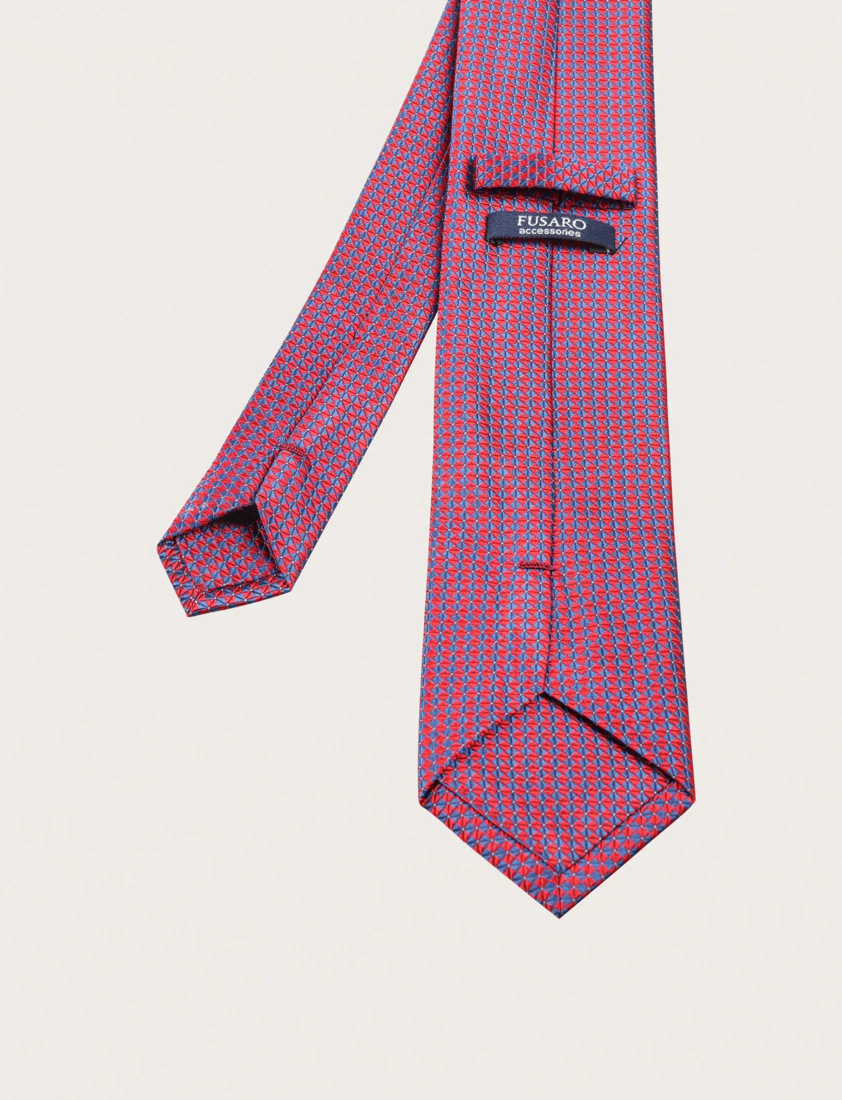 Cravatta in seta con micro fantasia a triangoli - Image 8
