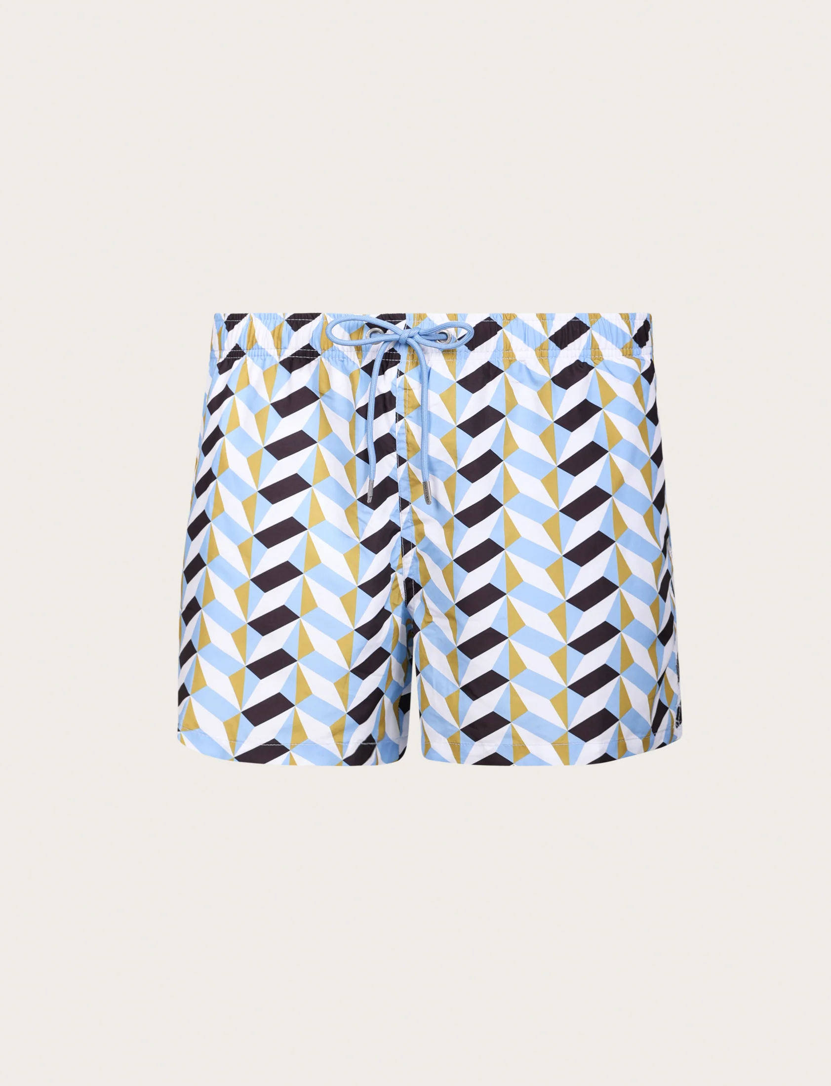 Costume da bagno fantasia geometrica celeste